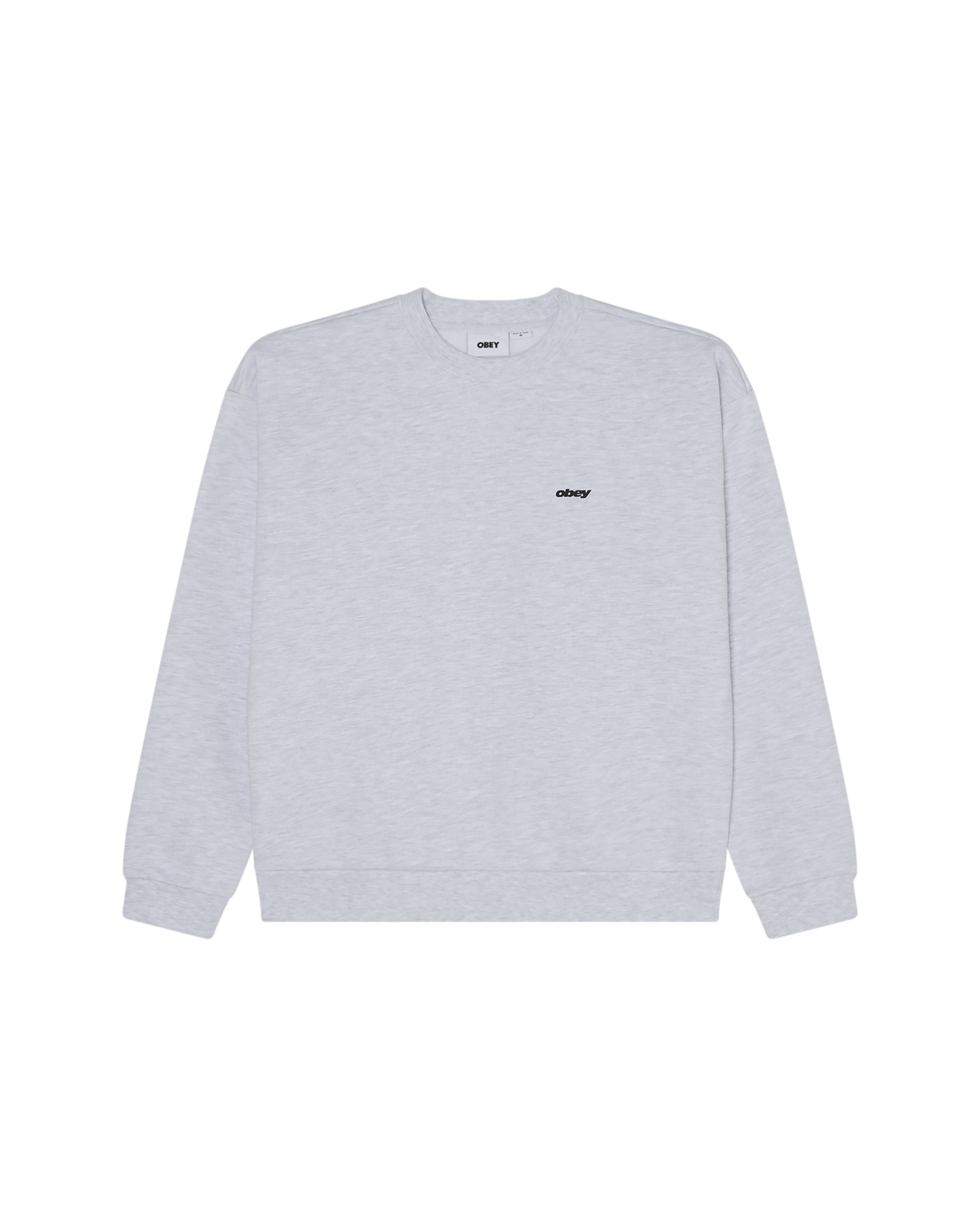 OBEY CLOTHING SHIELDS EXTRA HEAVY CREW ASH GREY 111600100-AGRY