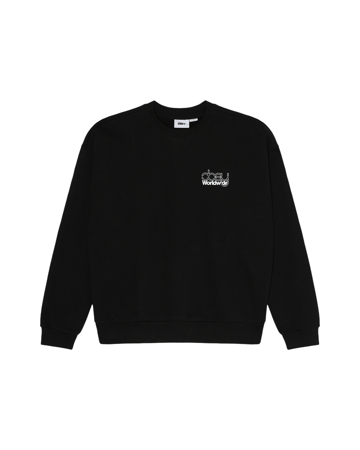 OBEY CLOTHING OBEY DESIRE EXTRA HEAVY CREW BLACK 111600103-BLK