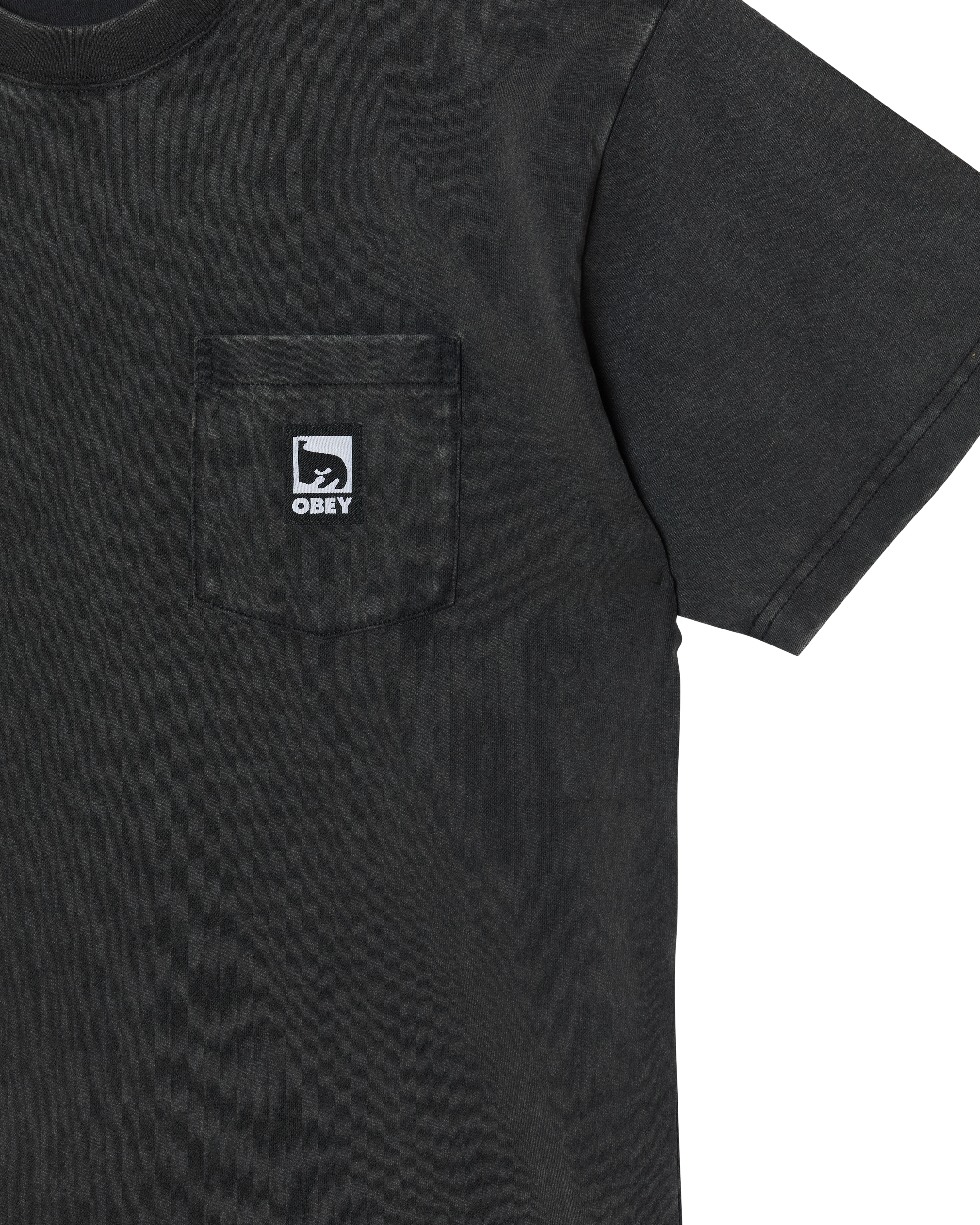 OBEY CLOTHING POST POCKET TEE DUSTY BLACK 131080385-DUBL