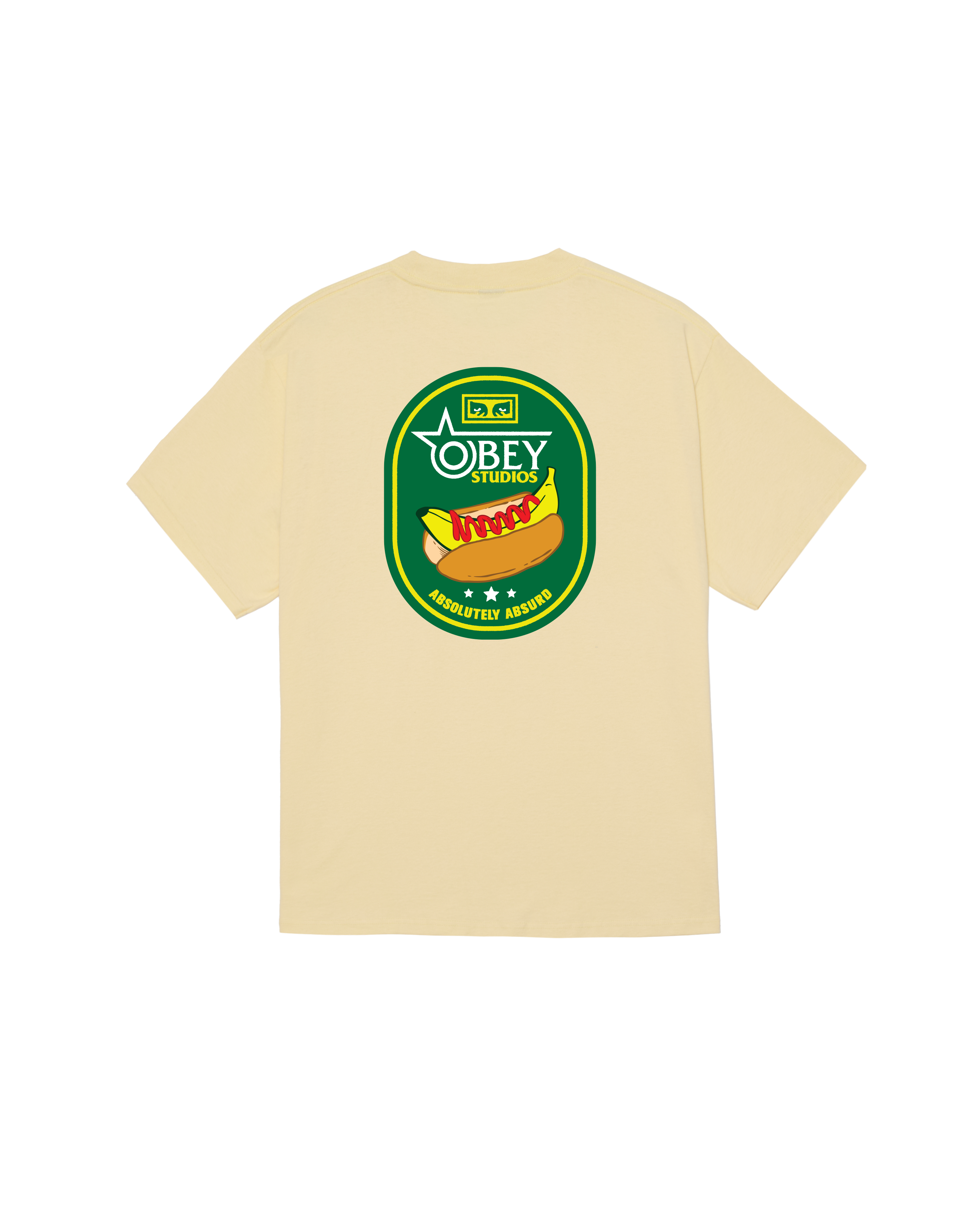 OBEY CLOTHING ABSOLUTELY ABSURD PALE YELOW 165264368-PLY