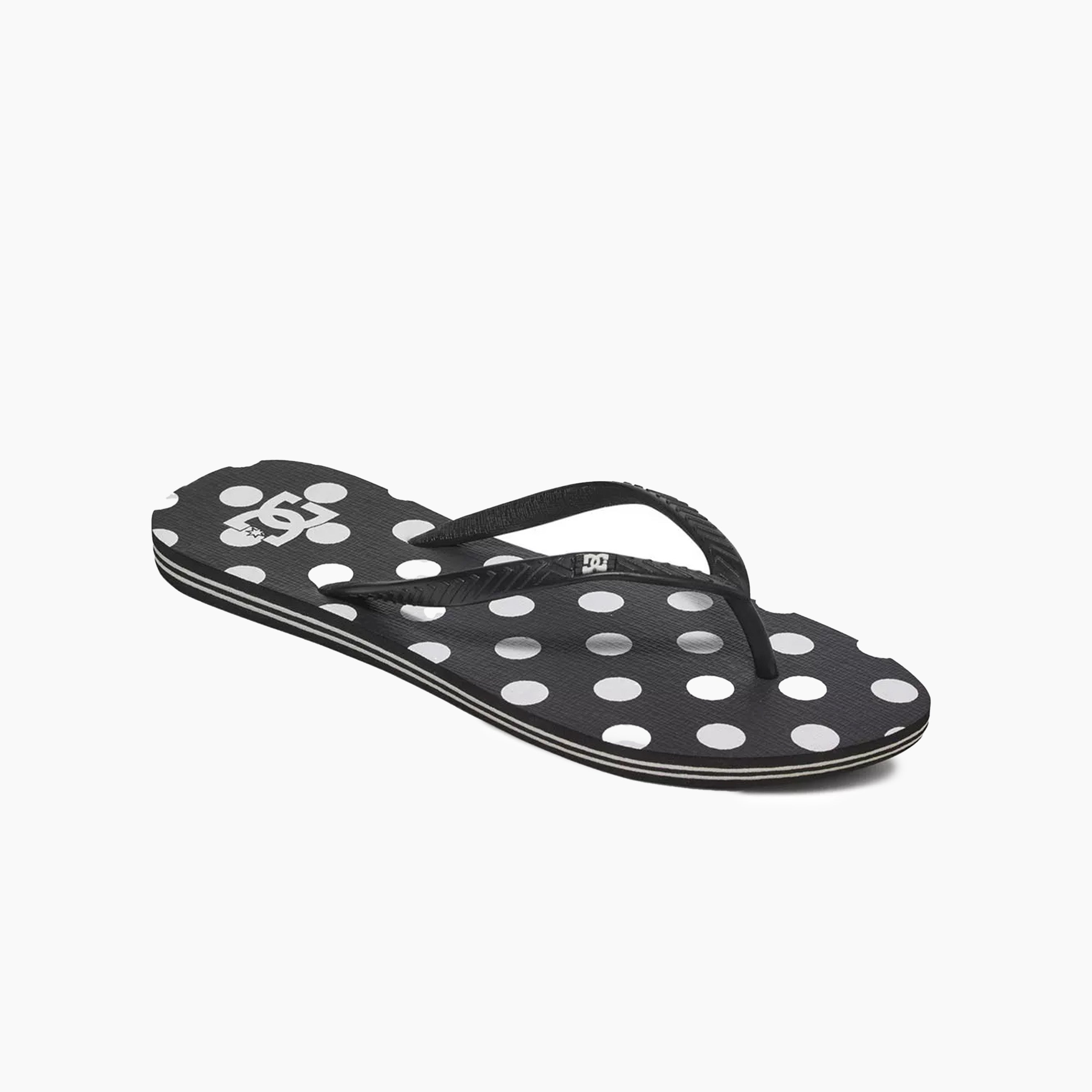 DC SHOES SPRAY FLIP FLOPS GRAFFIK BLACK & WHT - 303363