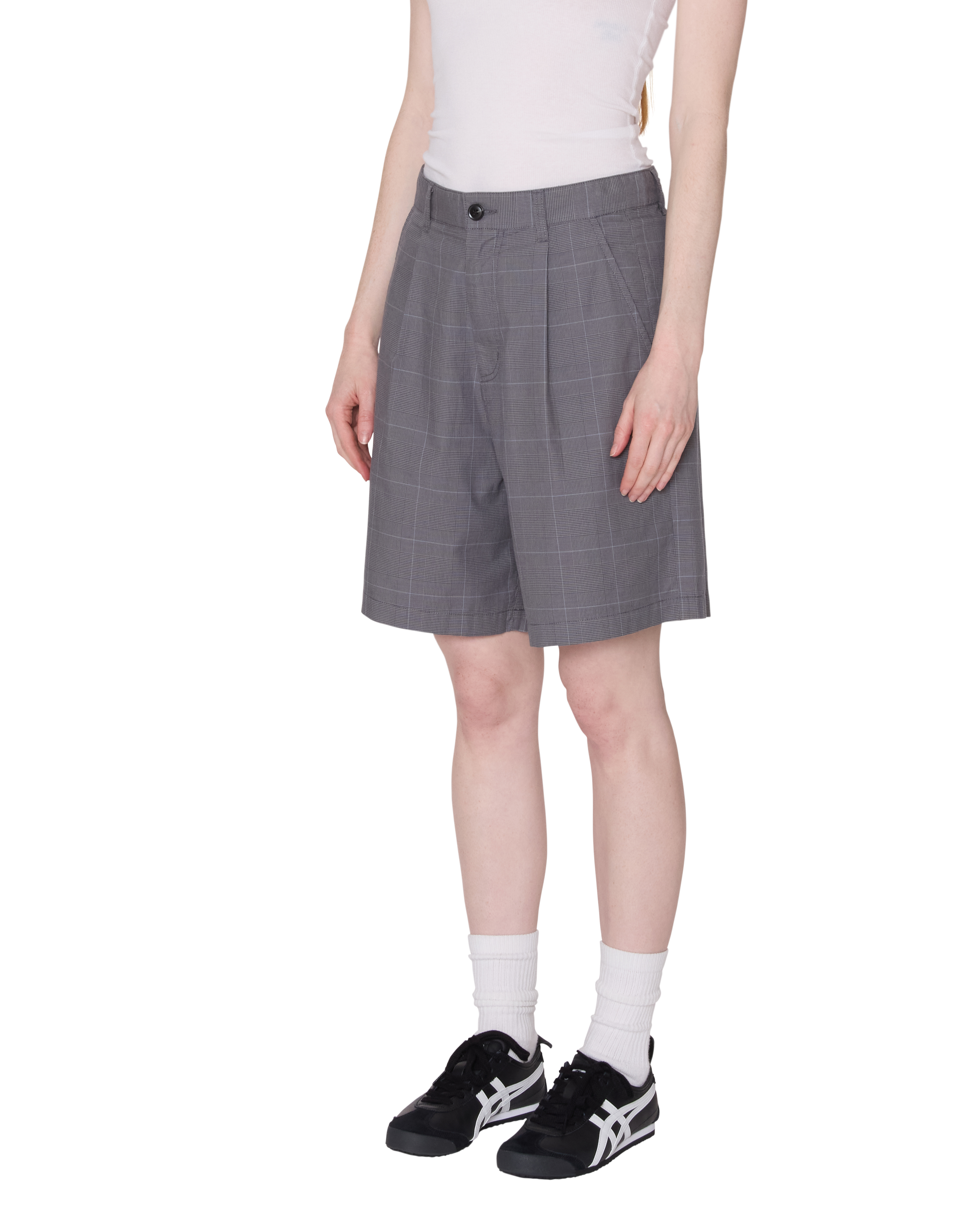 OBEY CLOTHING OLIVIA PLAID SHORT GREY PLAID 272100060-GRY