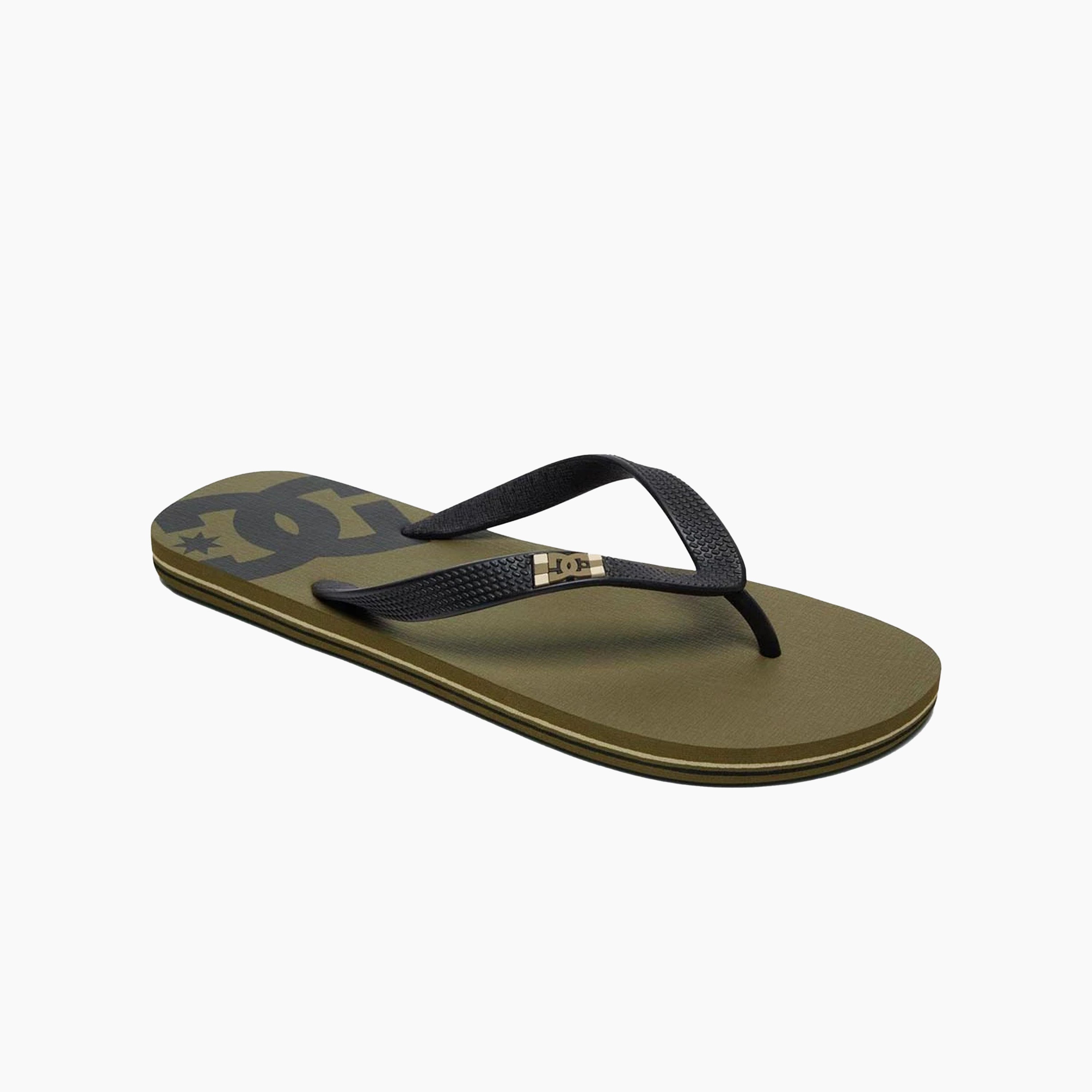 DC SPRAY FLIP FLOPS OLIVA & BLACK - 3032