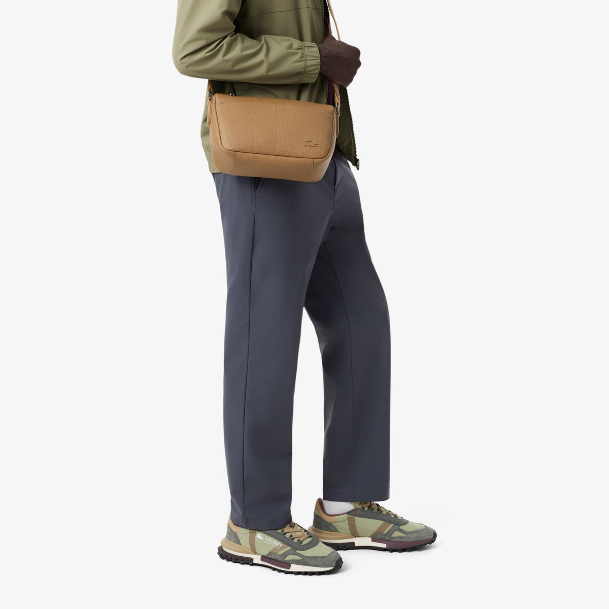 LACOSTE ELITE ACTIVE DARK GREY / LIGHT KHAKI 52SMA0087