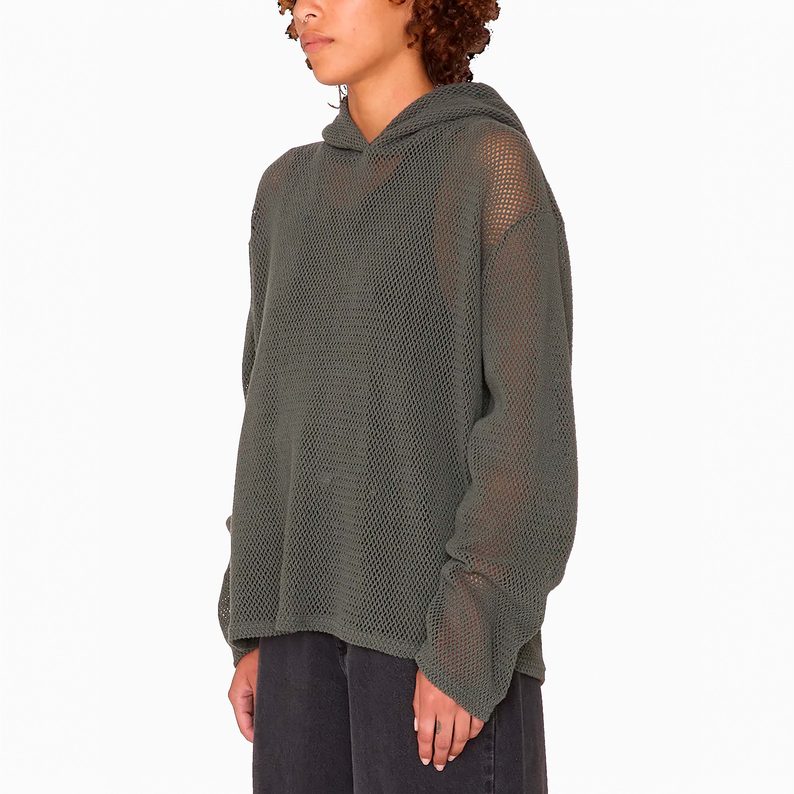 OBEY CLOTHING BILLY MESH HOOD LS INK GREY - 231030132