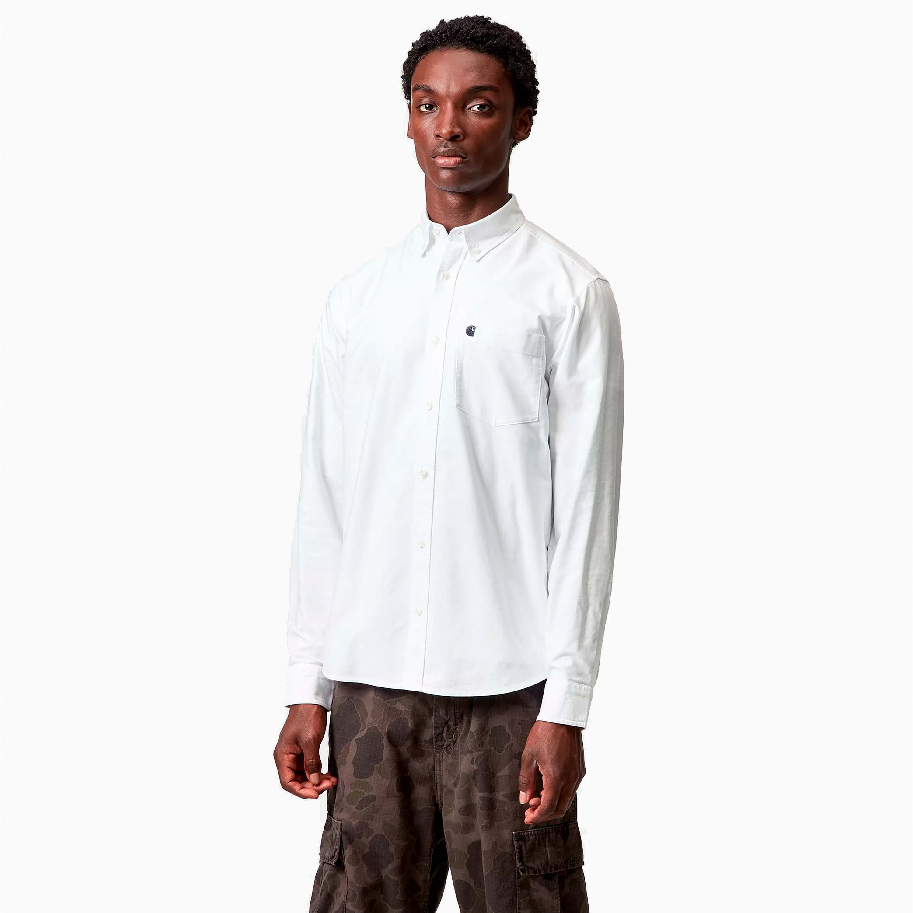 CARHARTT WIP C LOGO SHIRT OXFORD BIANCO I030799-12H