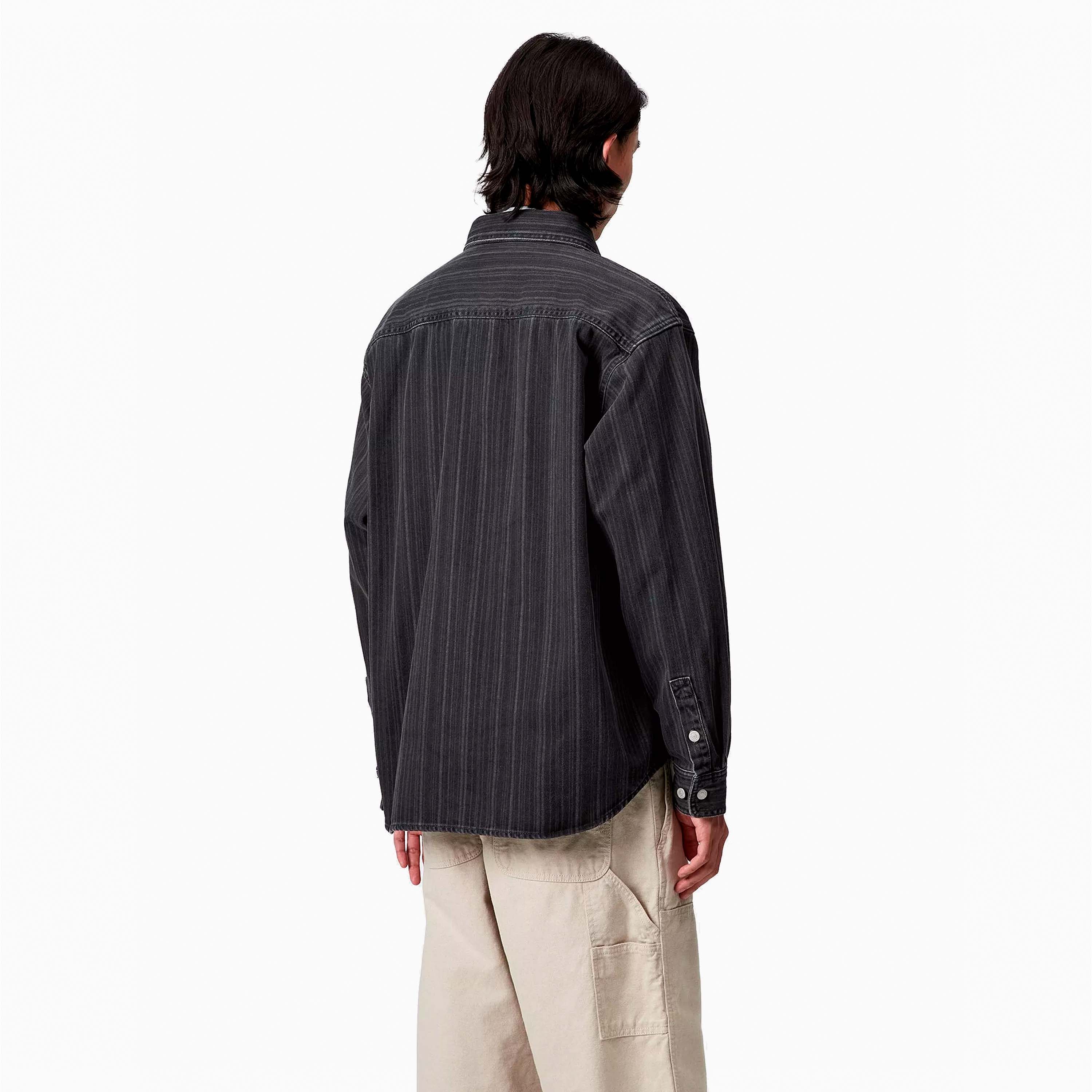 CARHARTT WIP RYLAN SHIRT JAC HAMPTON NERO I035567-32I