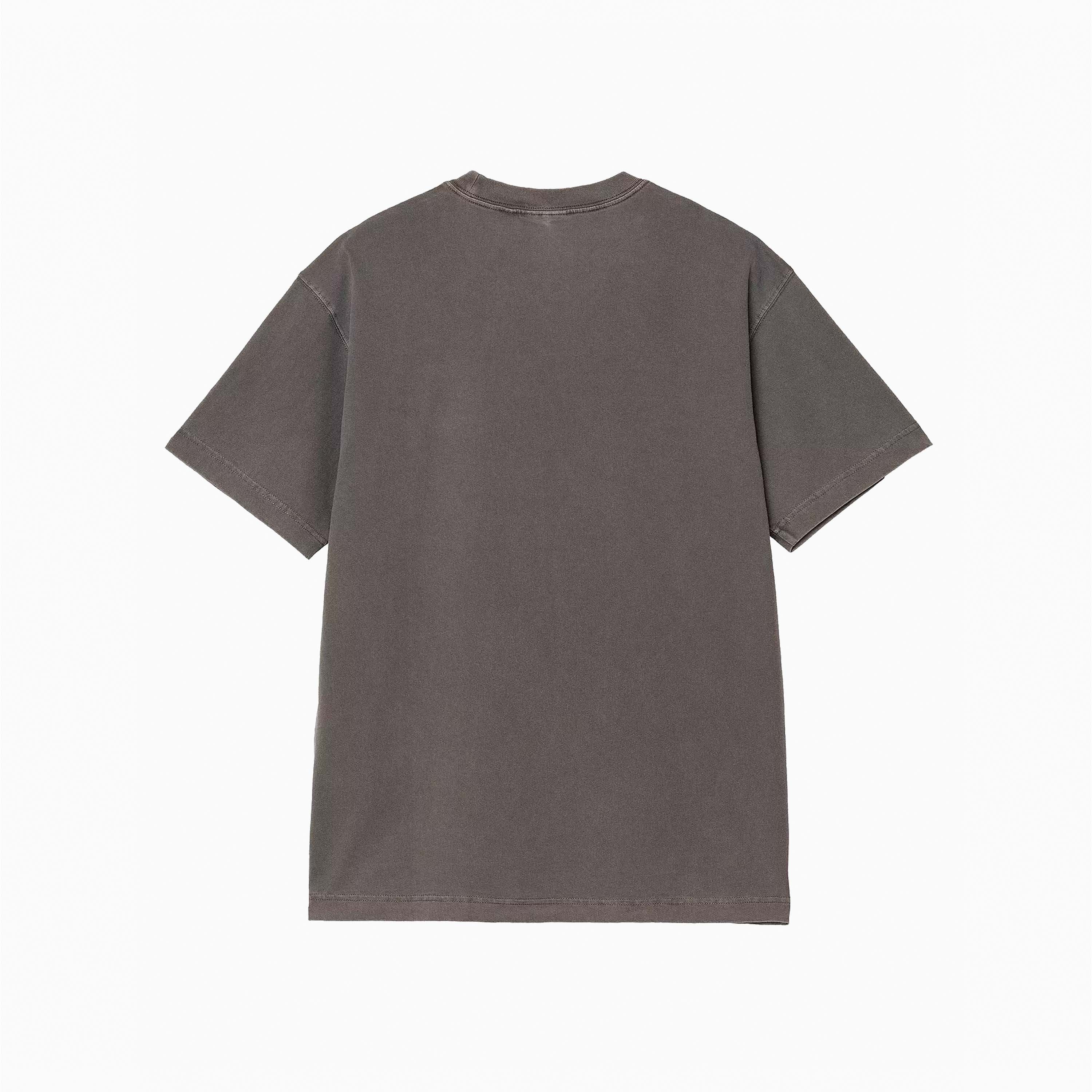 CARHARTT WIP NELSON T-SHIRT GRAPHITE GARMENT DYED - I029949