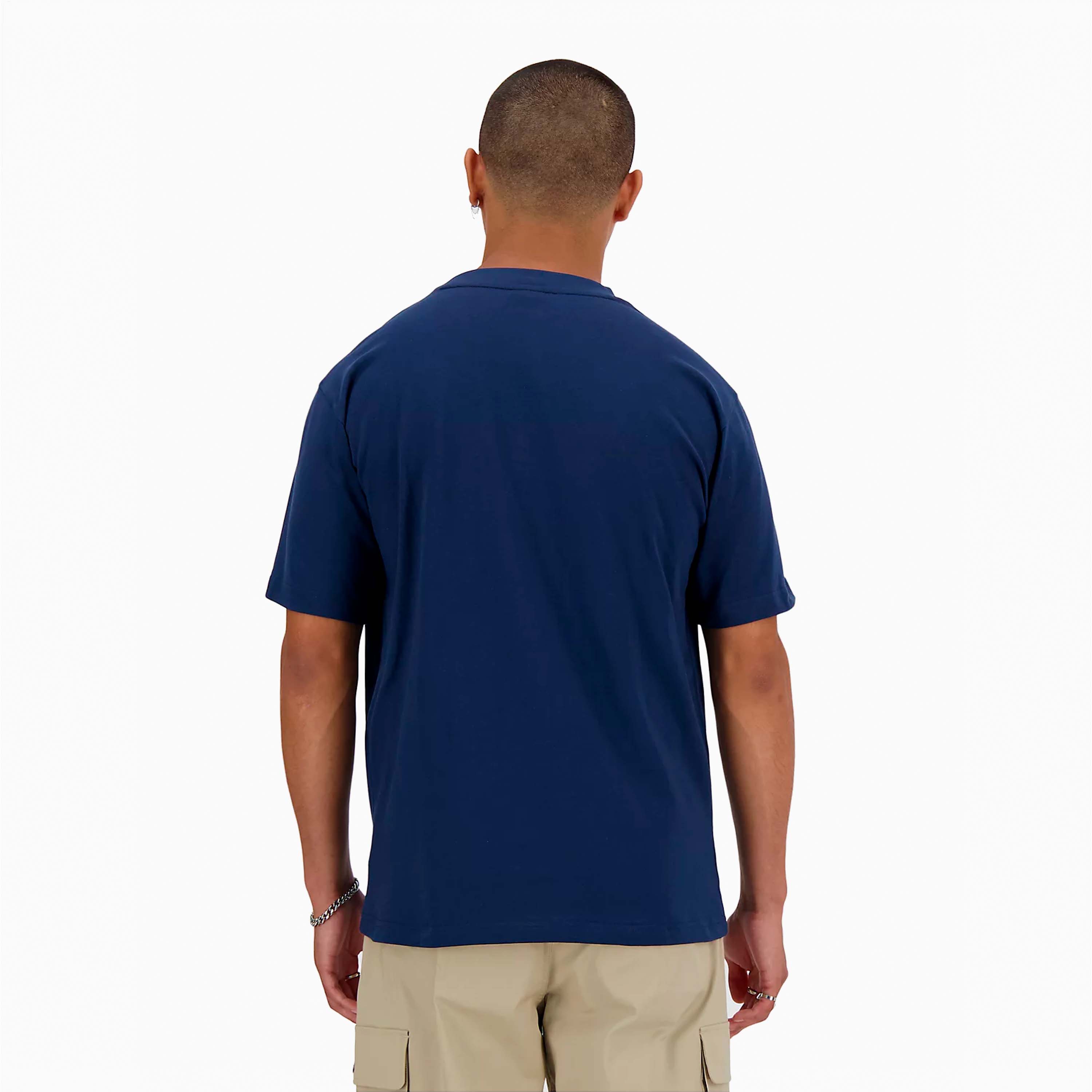 NEW BALANCE ATHLETICS COTTON T-SHIRT AZUL MARINHO MT41533NNY