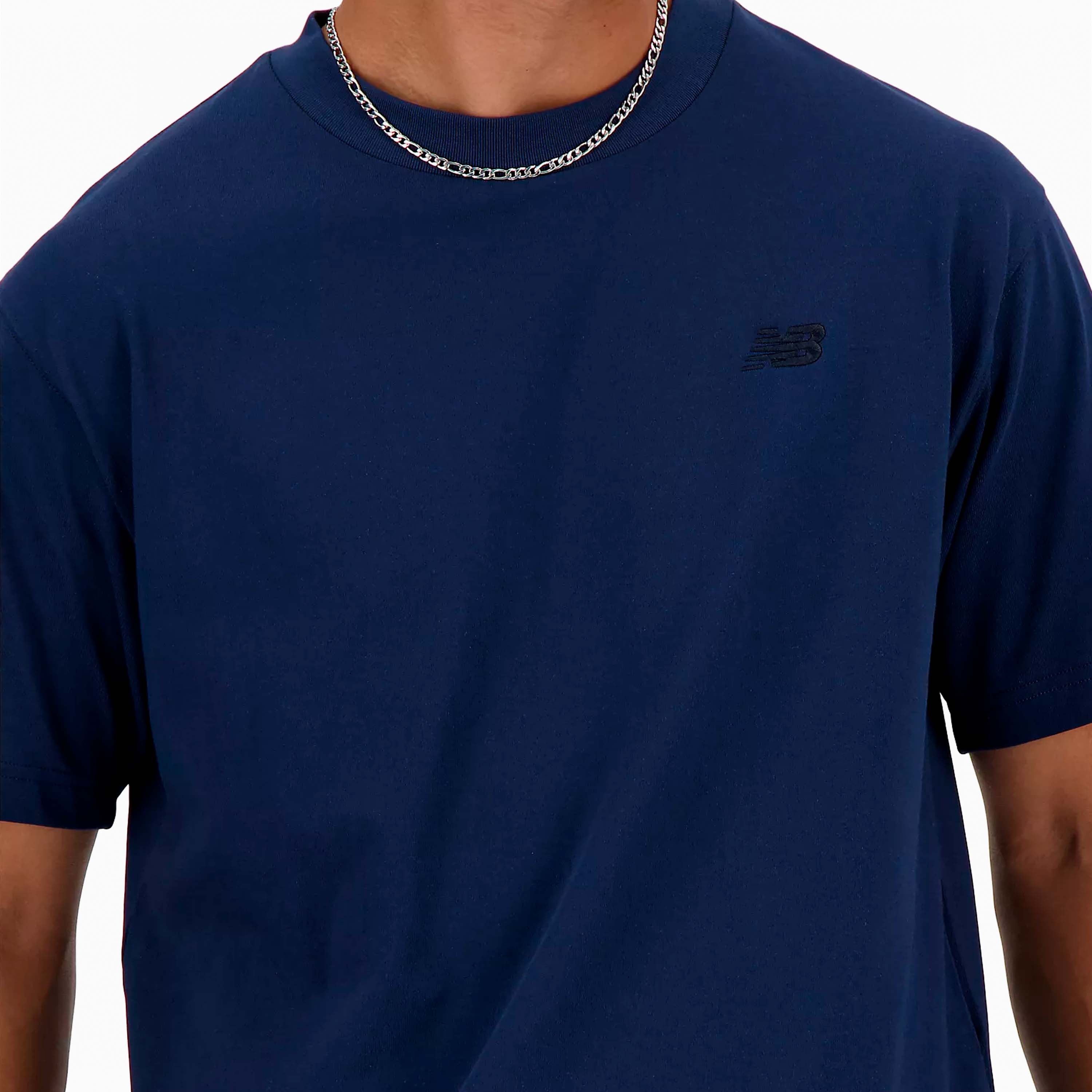 NEW BALANCE ATHLETICS COTTON T-SHIRT AZUL MARINHO MT41533NNY
