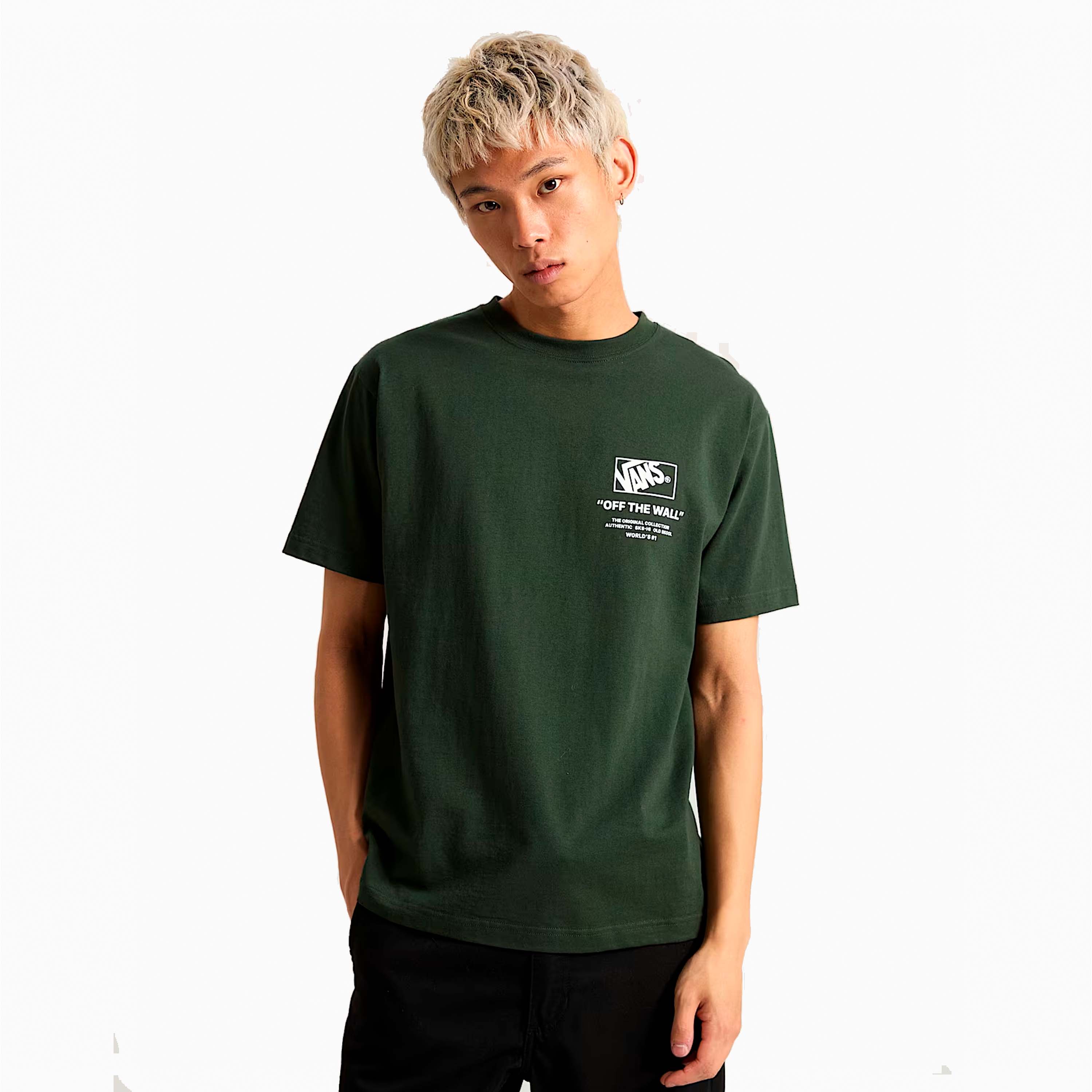 VANS STACKED HI SS TEE DRIED KELP - VN000PEWEMU