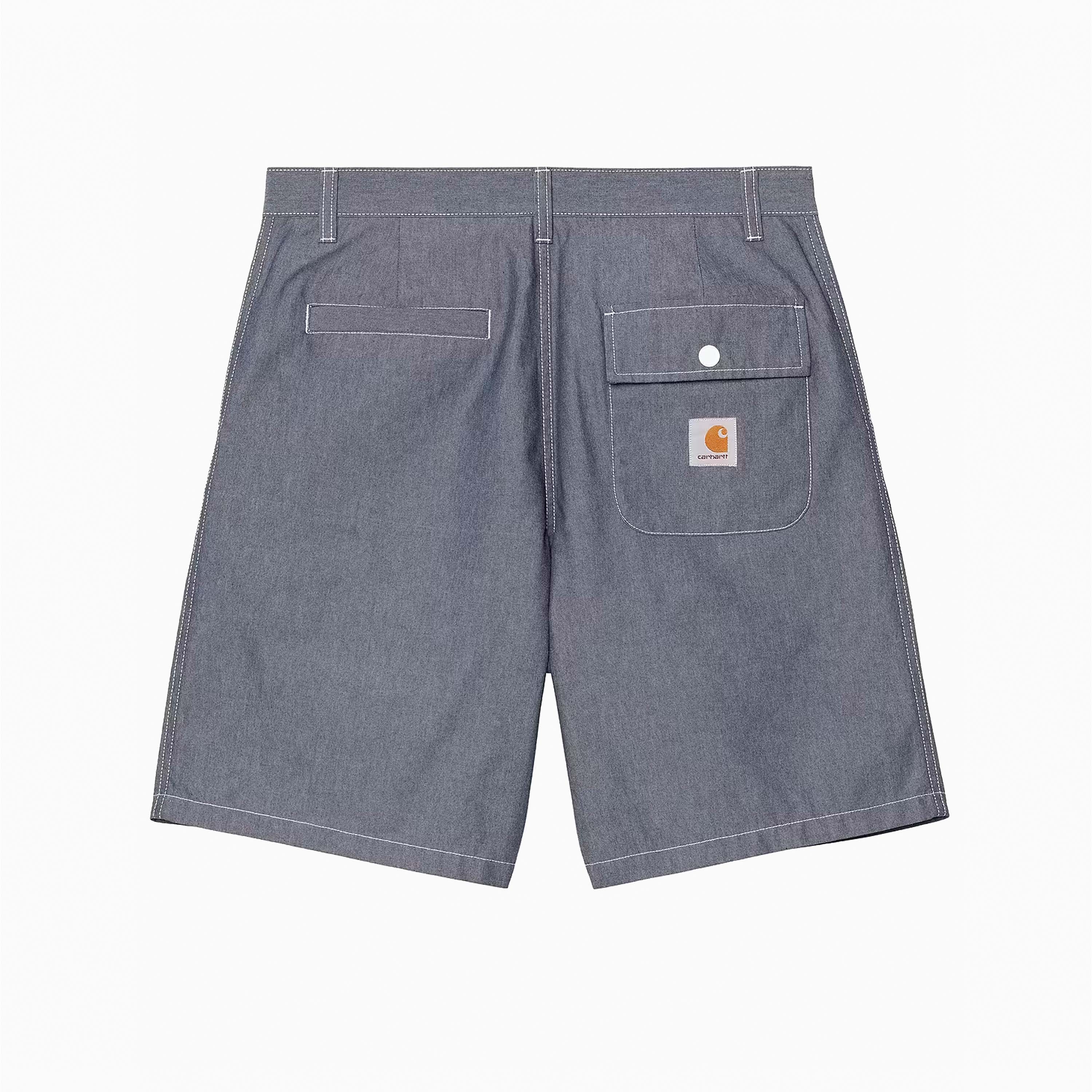 CARHARTT WIP BLAKE SHORT CHAMBRAY BLEU RINCE I034529-0102