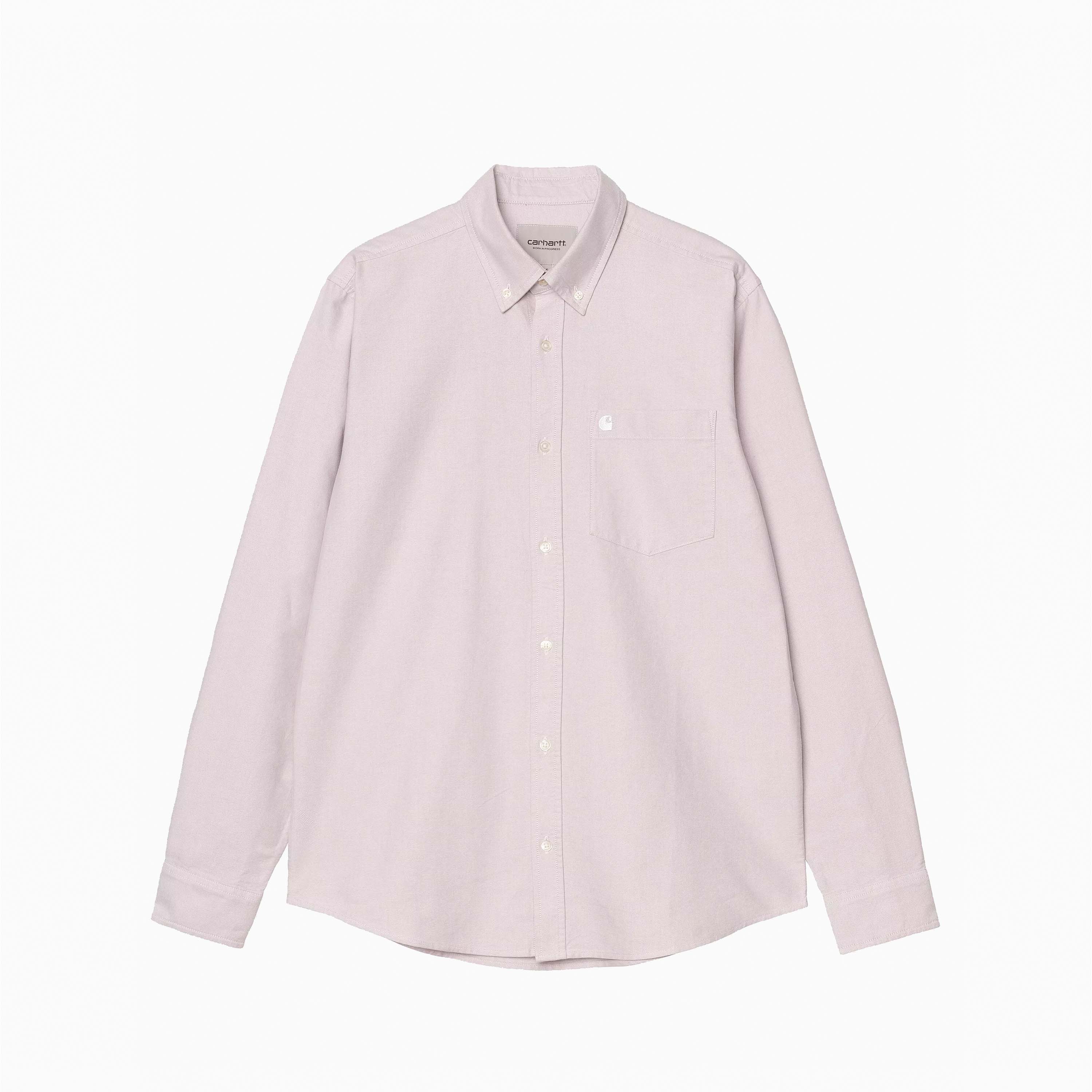 CARHARTT WIP C LOGO SHIRT OXFORD NEBBIA ROSA I030799-31M