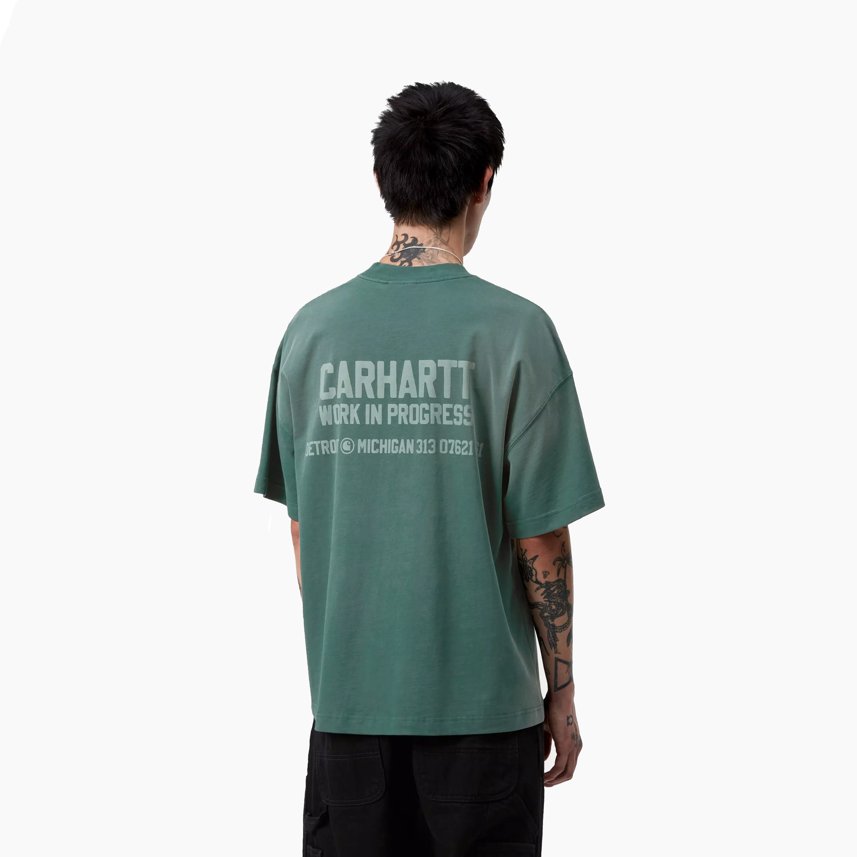 CARHARTT WIP DISTANCE T-SHIRT DUNKELFIR I035449-05A