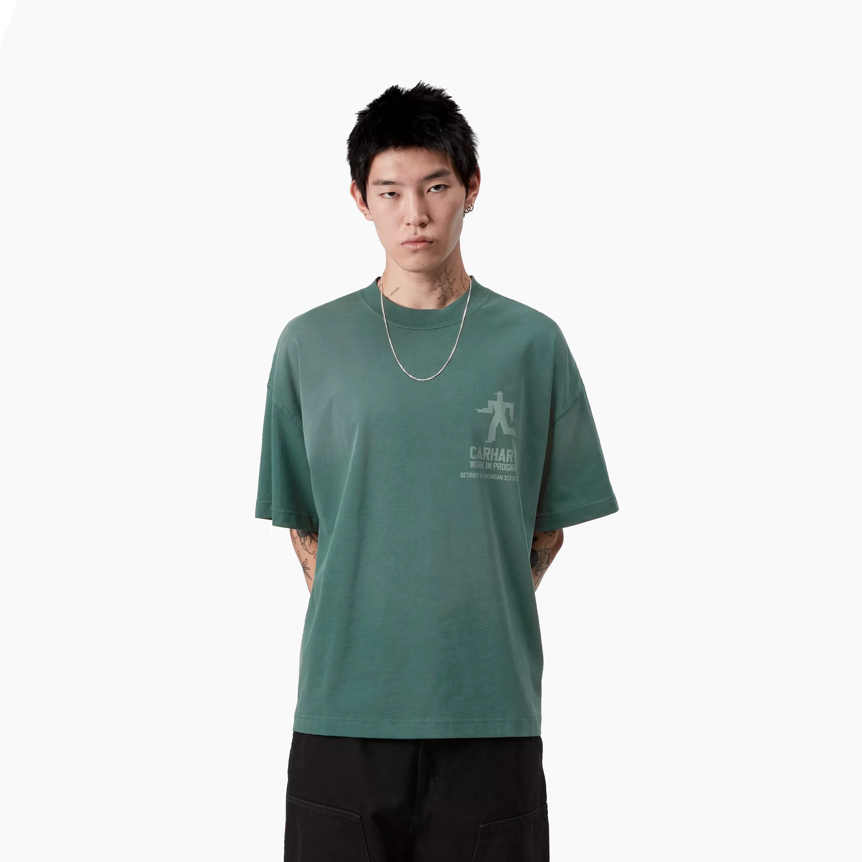 CARHARTT WIP DISTANCE T-SHIRT DUNKELFIR I035449-05A