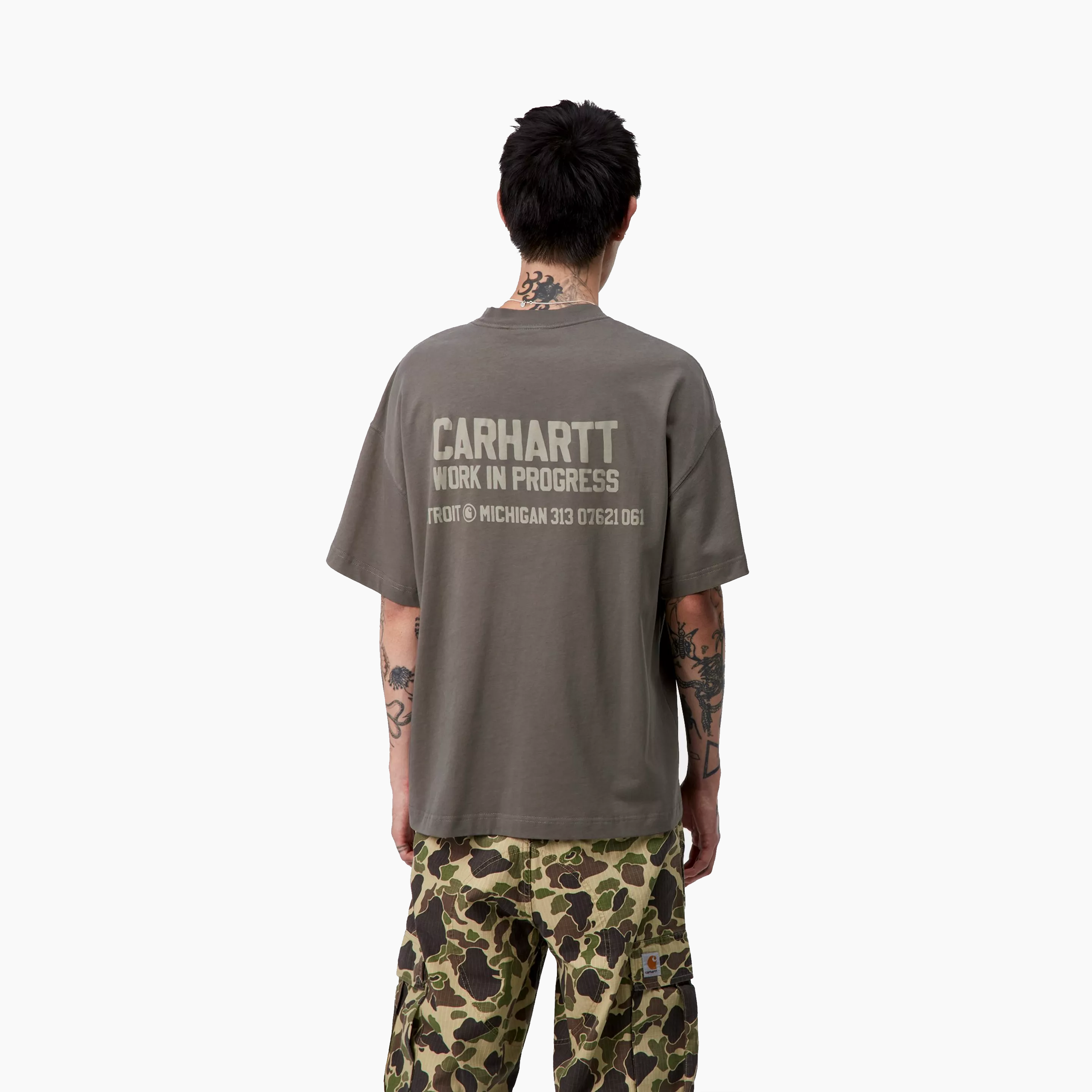 CARHARTT WIP DISTANCE TEE SHIRT GRAPHITE I035449-874J