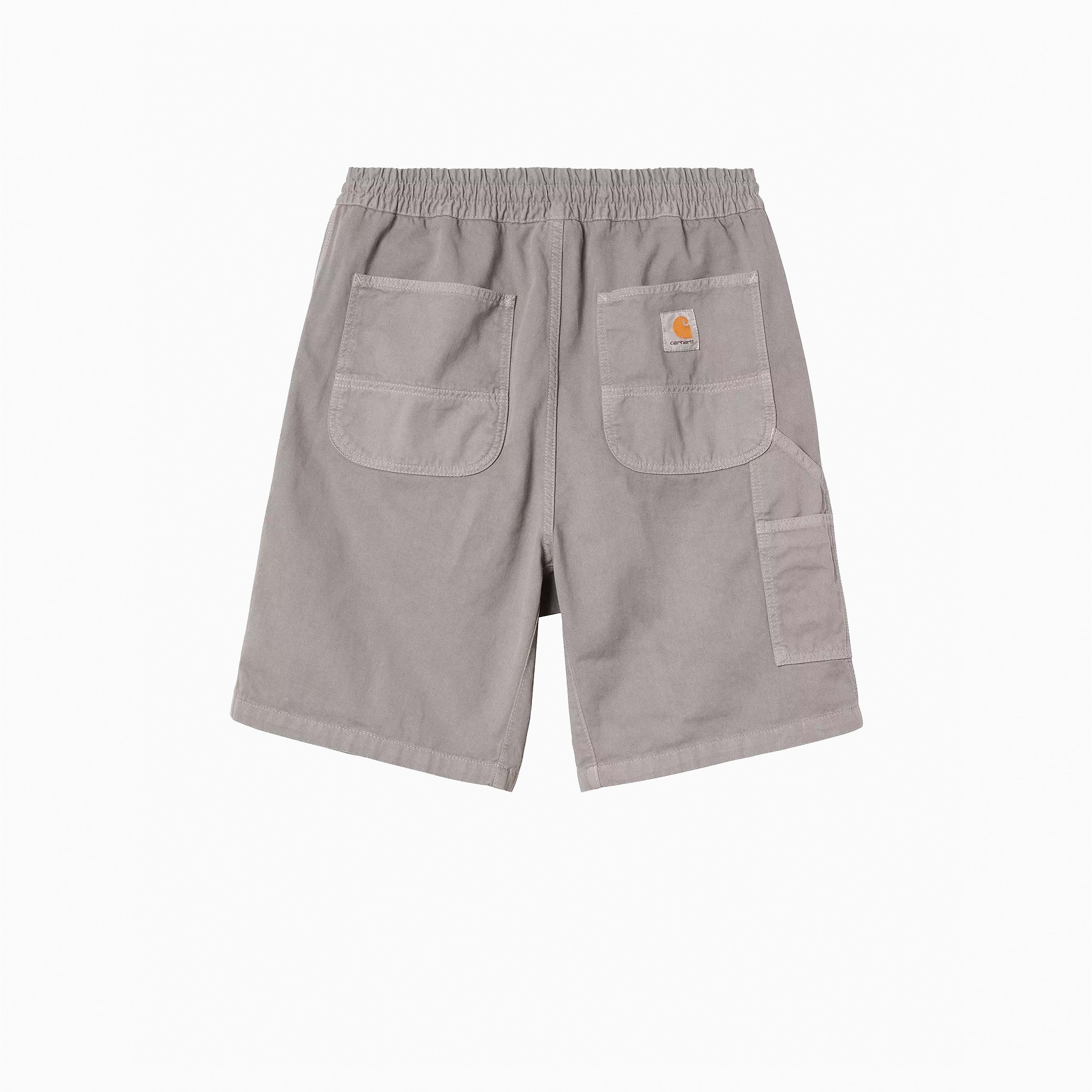 CARHARTT WIP FLINT SHORT GRAY GARMENT DYED - I030480