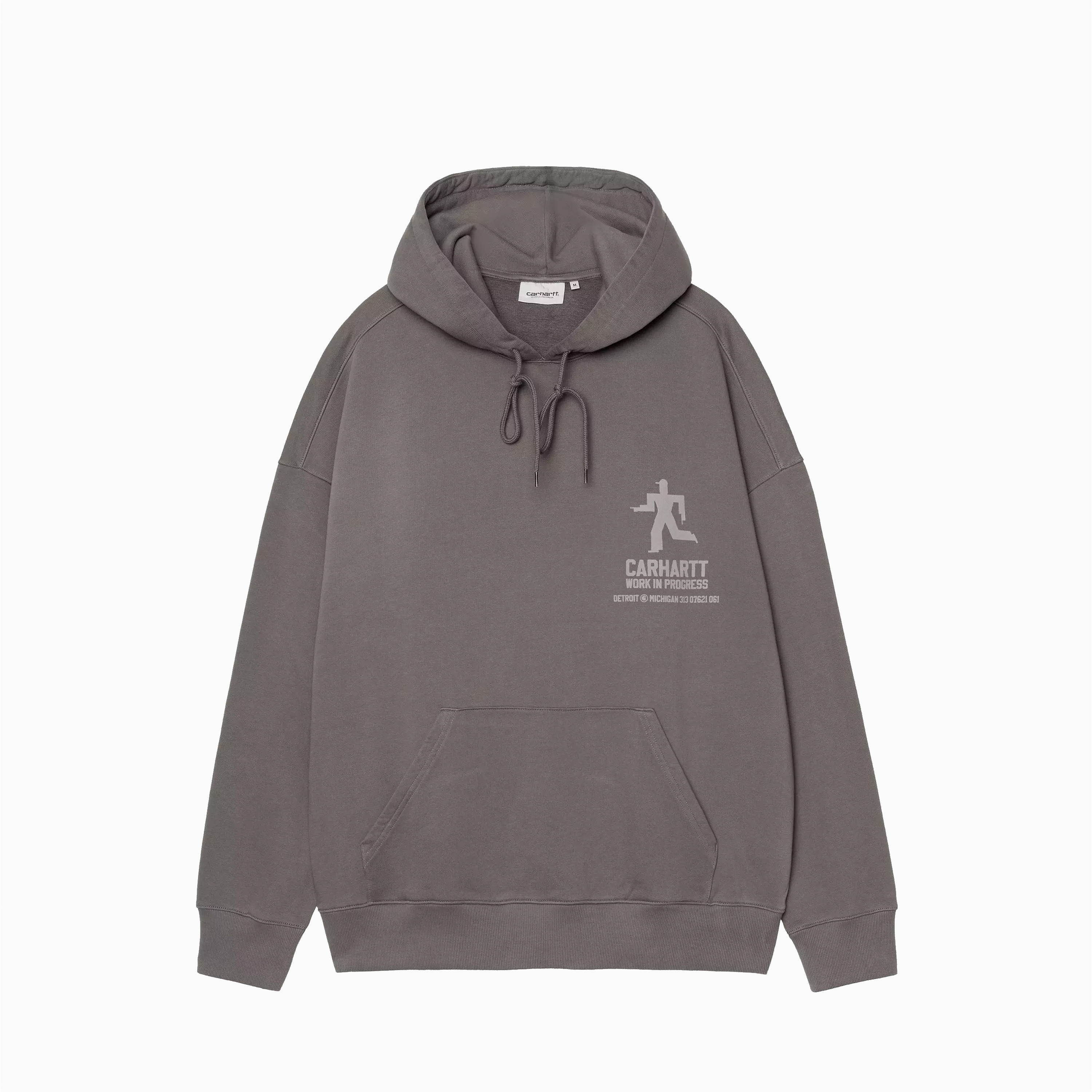 CARHARTT WIP HOODED DISTANCE SWEATSHIRT GRAPHITE I035639-874