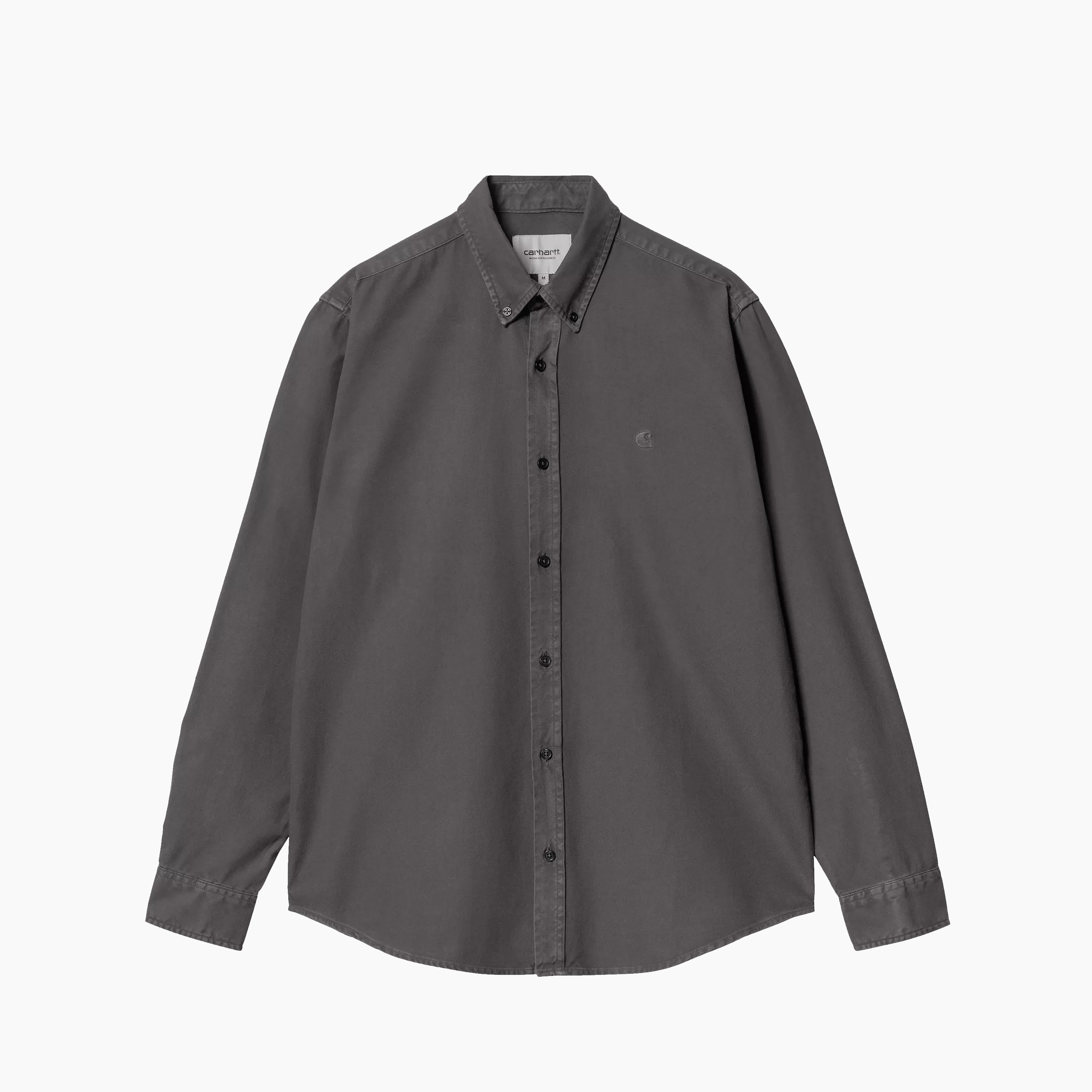 CARHARTT WIP LS BOLTON SHIRT GRAPHITE GARMENT DYED I030238-87