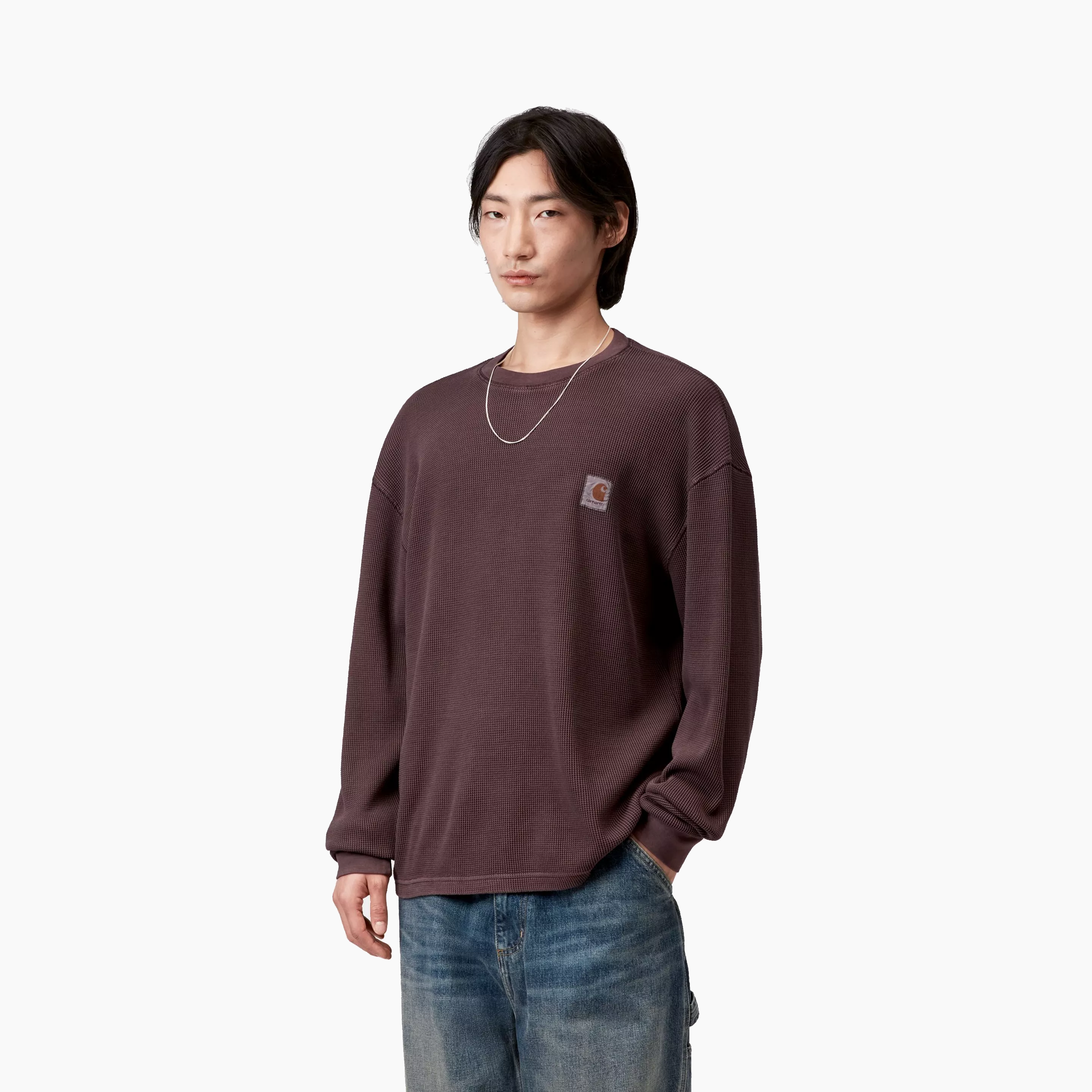 CARHARTT WIP LS WAFFLE T-SHIRT PALISANDER I035304-33H