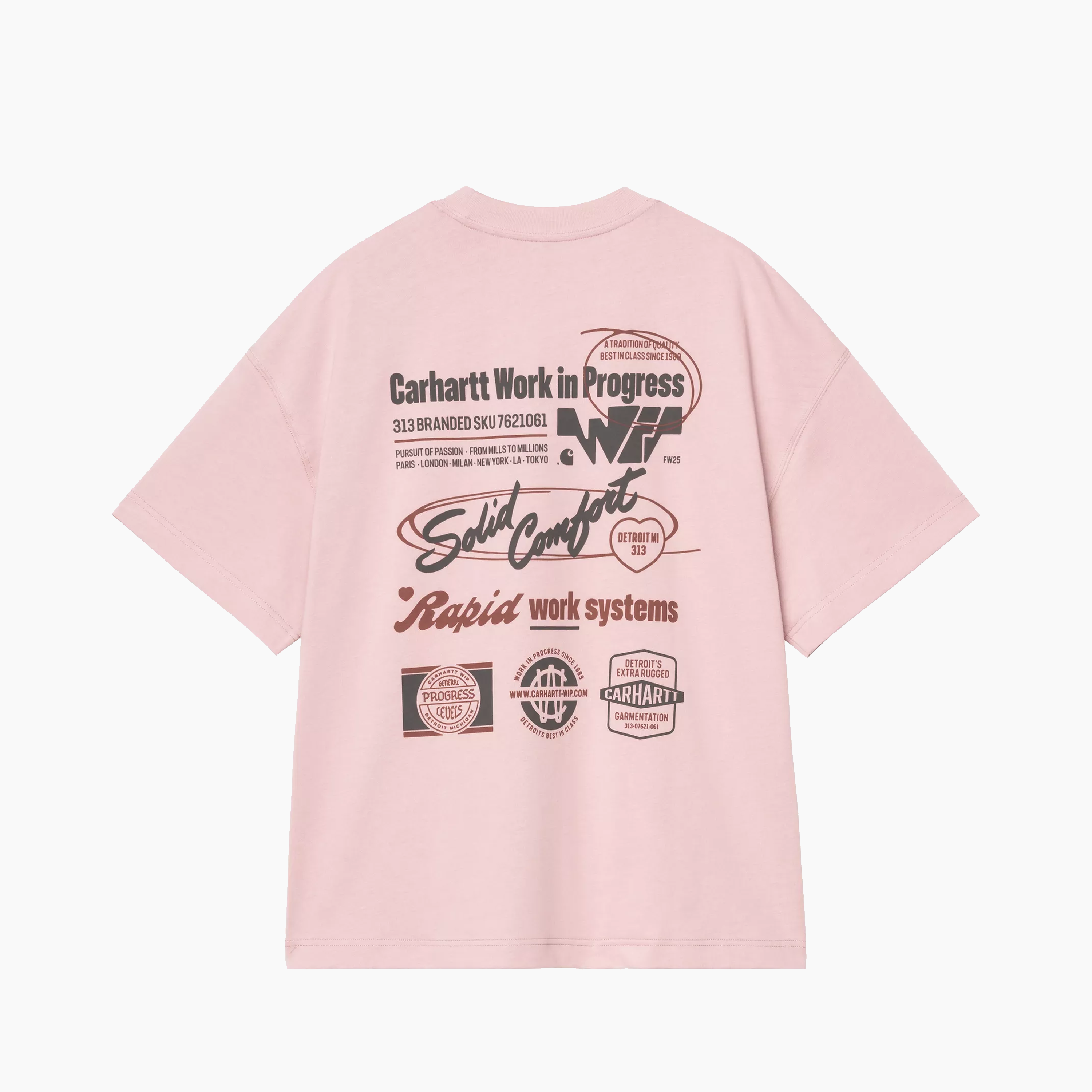 CARHARTT WIP NETWORKS T-SHIRT GLÄNZEND PINK I035624-1NJ
