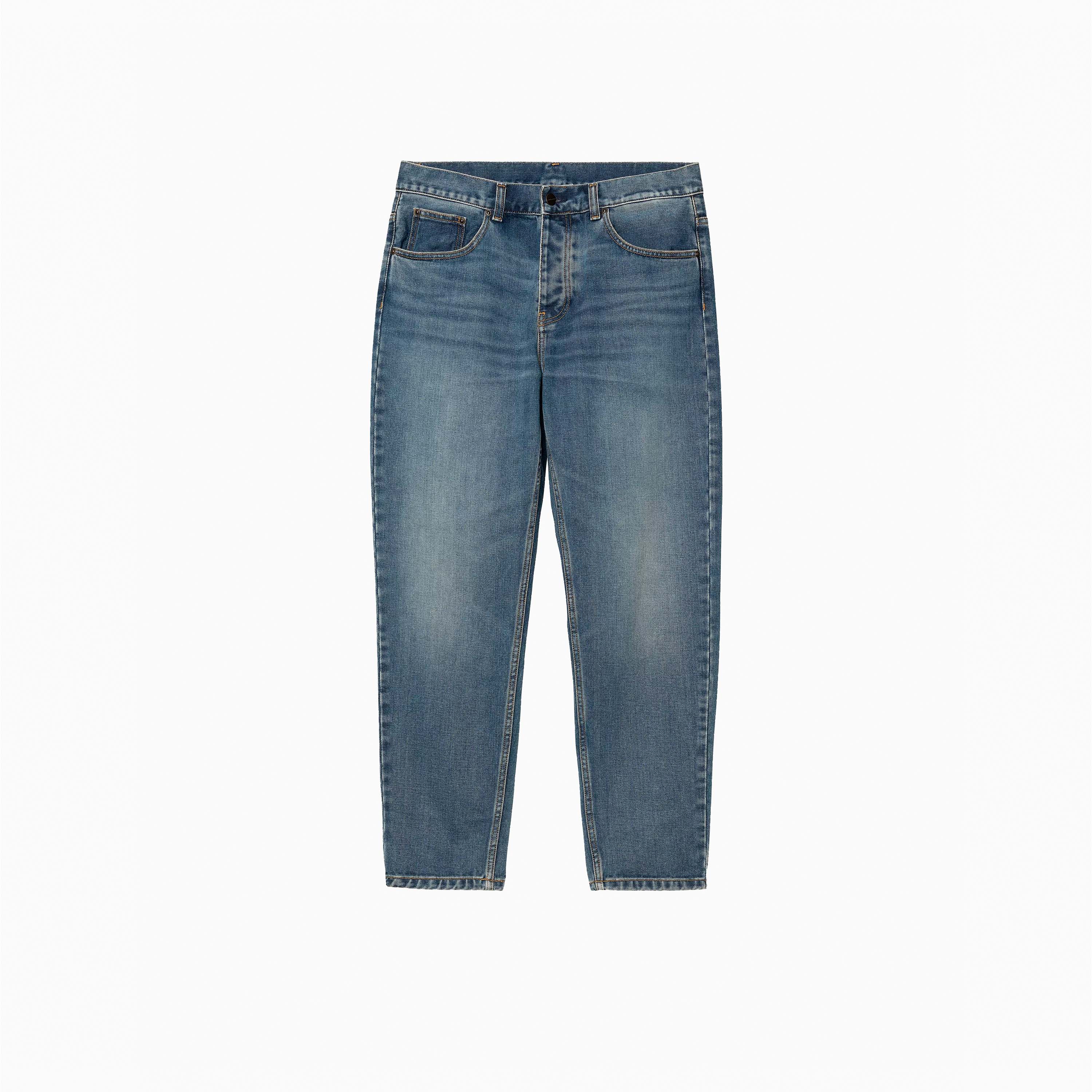 CARHARTT WIP NEWEL PANT BLUE DARK USED WASH I029208-01-4L