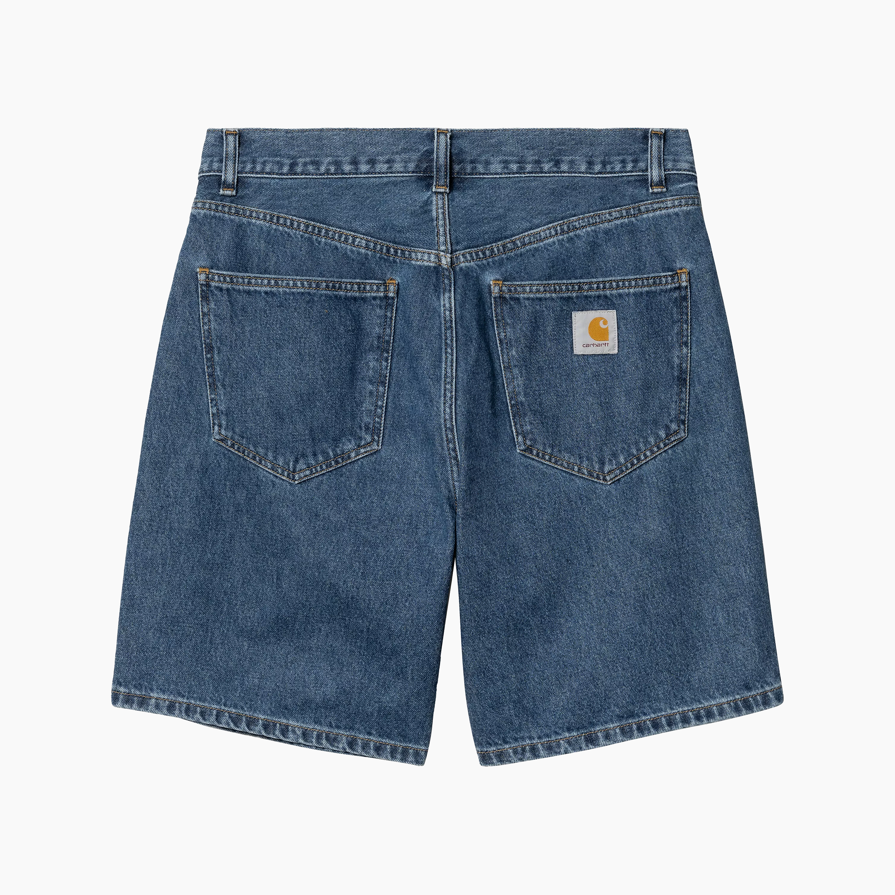 CARHARTT WIP NOLAN SHORT BLUE HEAVY STONE WASH - I034869-01
