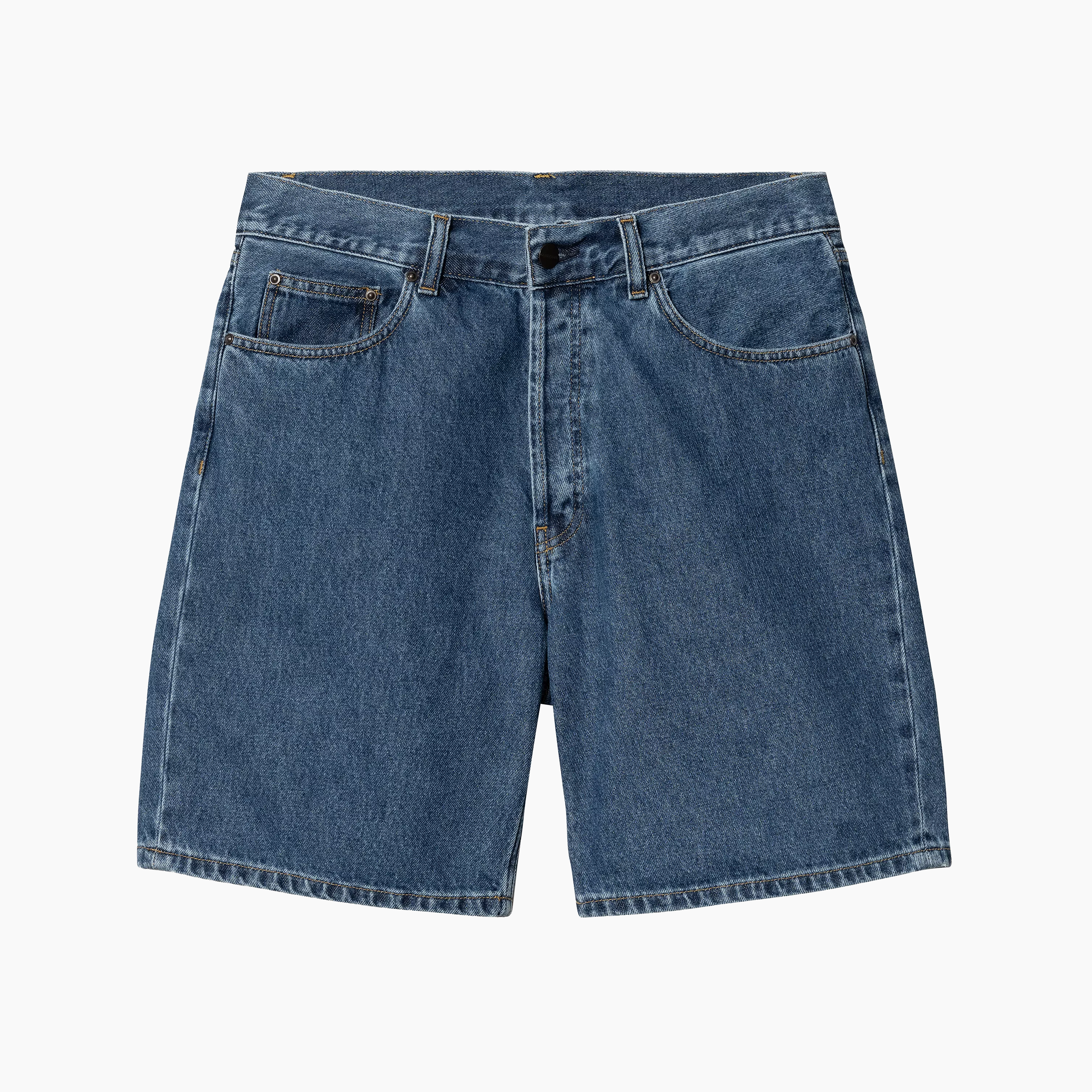 CARHARTT WIP NOLAN SHORT BLUE HEAVY STONE WASH - I034869-01