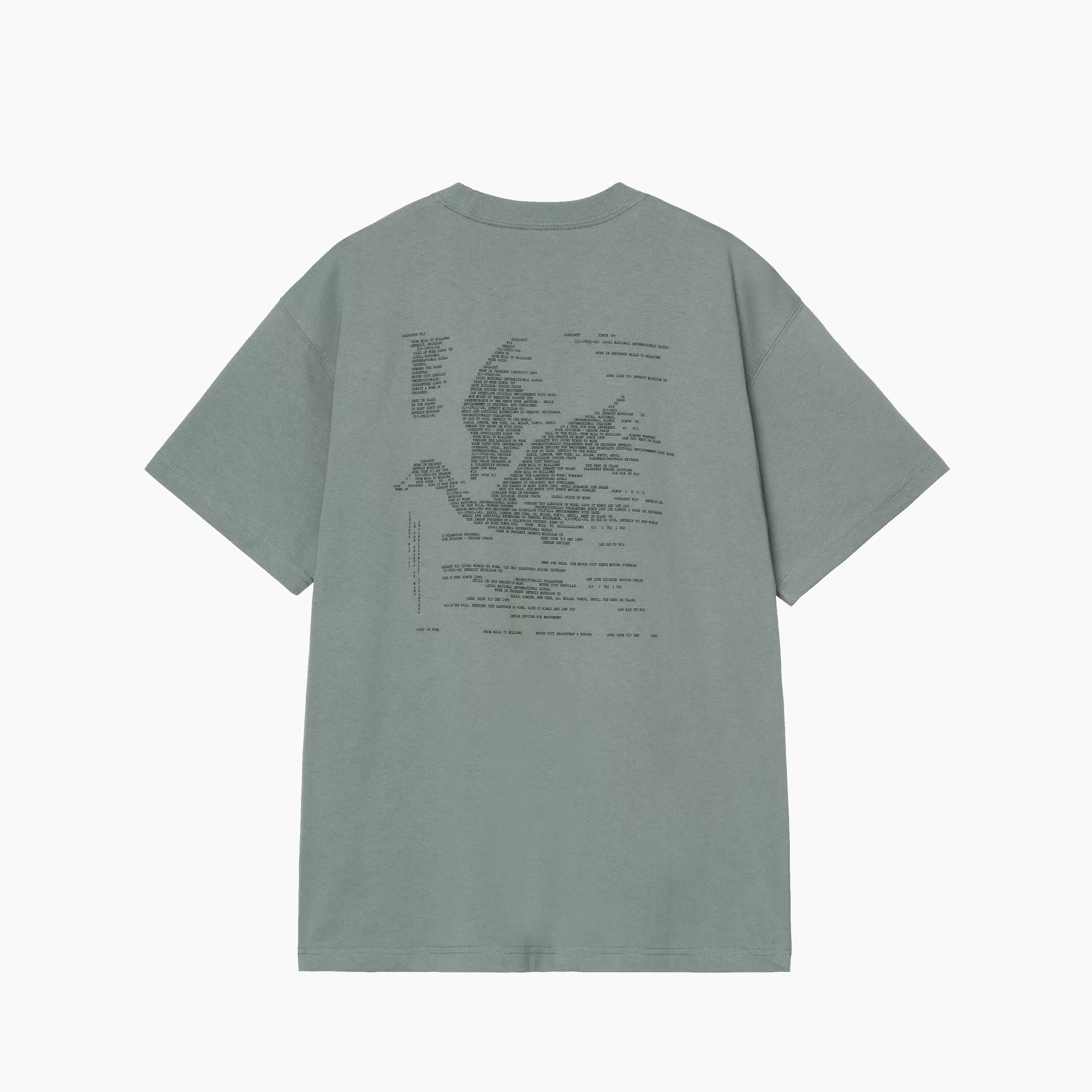 CARHARTT WIP PUNCHED T-SHIRT VELVET GREEN I036006-3GD