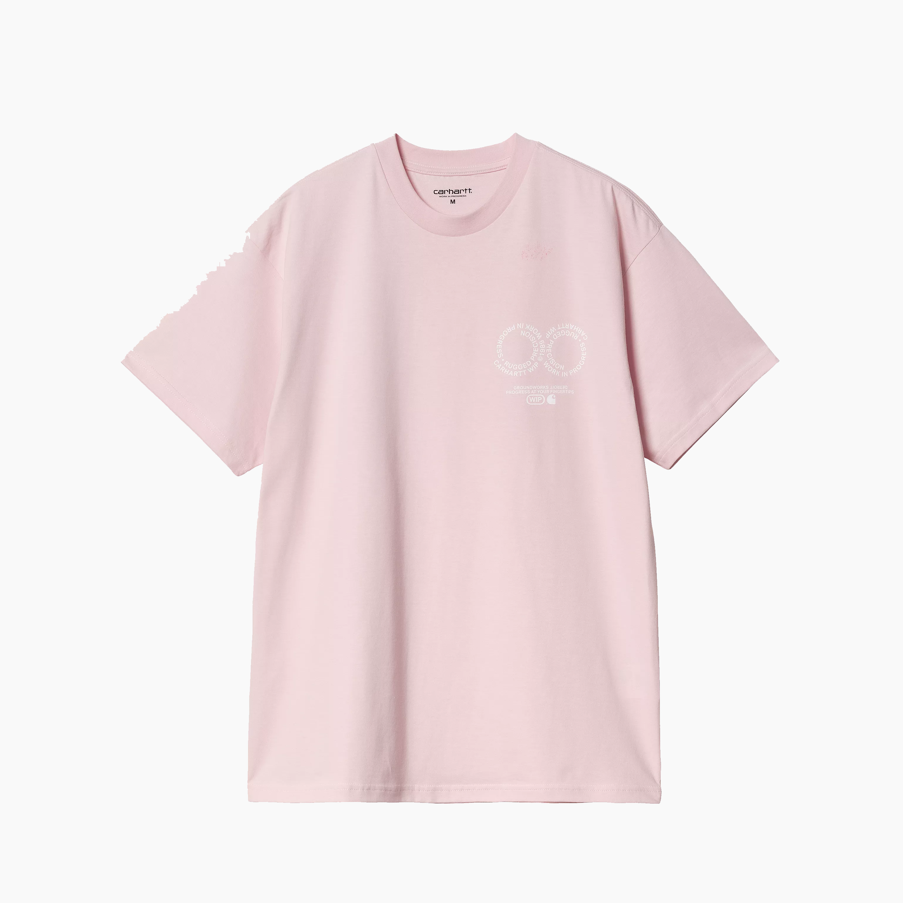 CARHARTT WIP ROTATION TEE SHIRT AIR PINK & WHITE - I034772-2QD