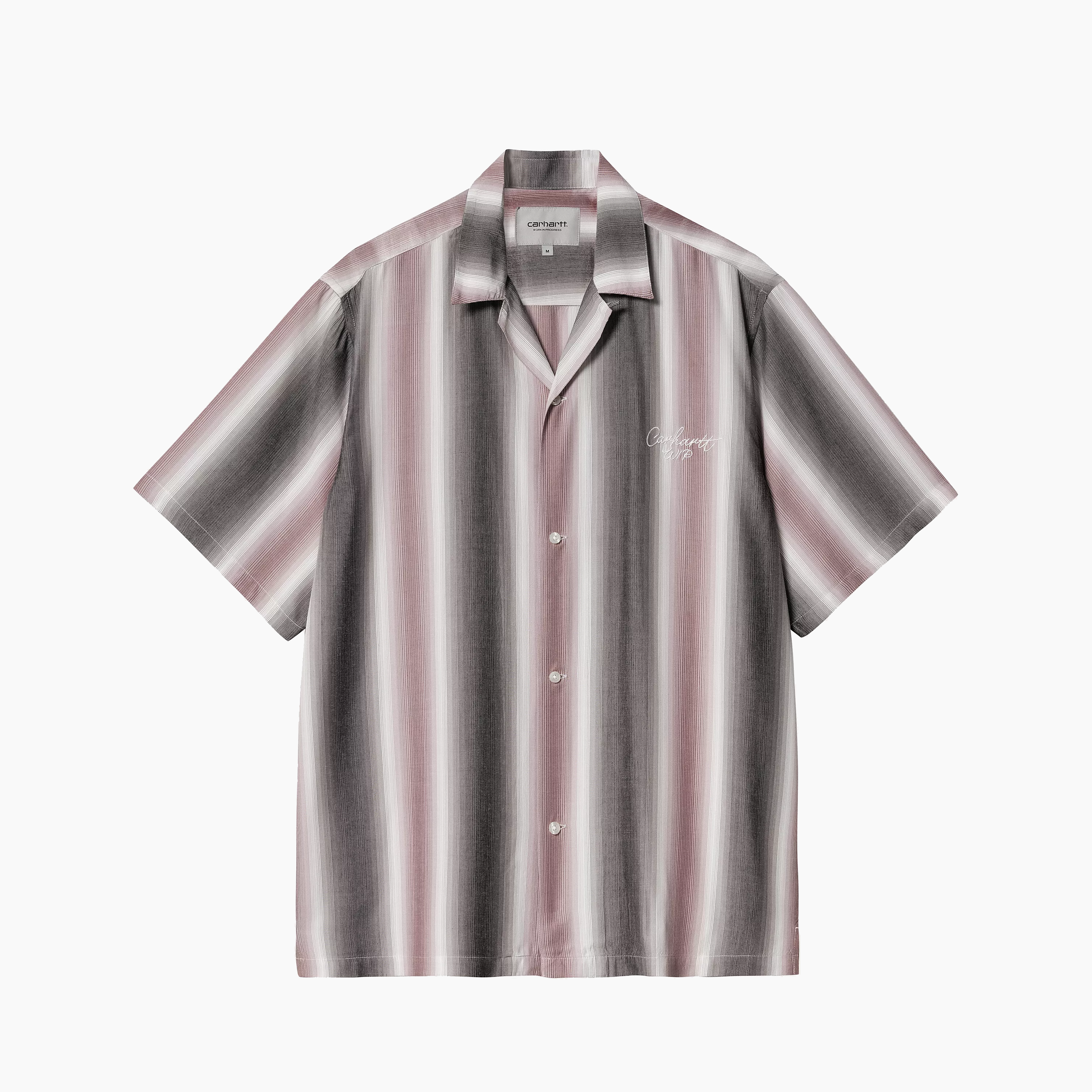 CAMICIA CARHARTT WIP IN VISCOSA A RIGHE DASHNER GRAFITE E BIANCO - I034540