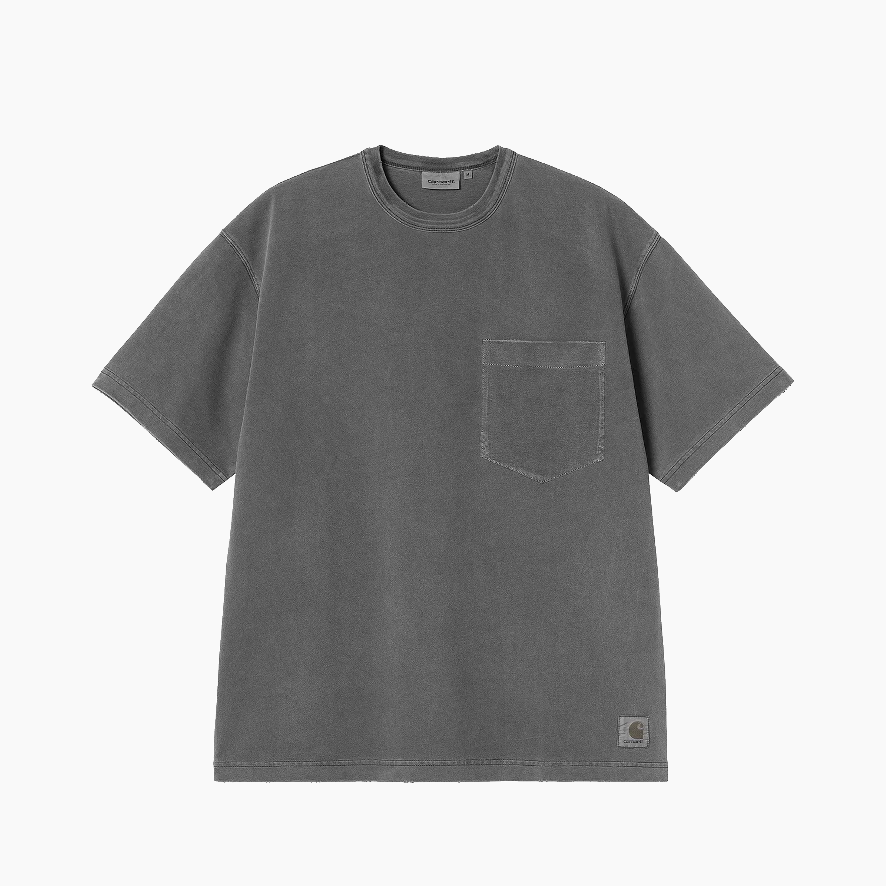 CARHARTT WIP TORION POCKET T-SHIRT BLACK GRIND WASH I035957-89