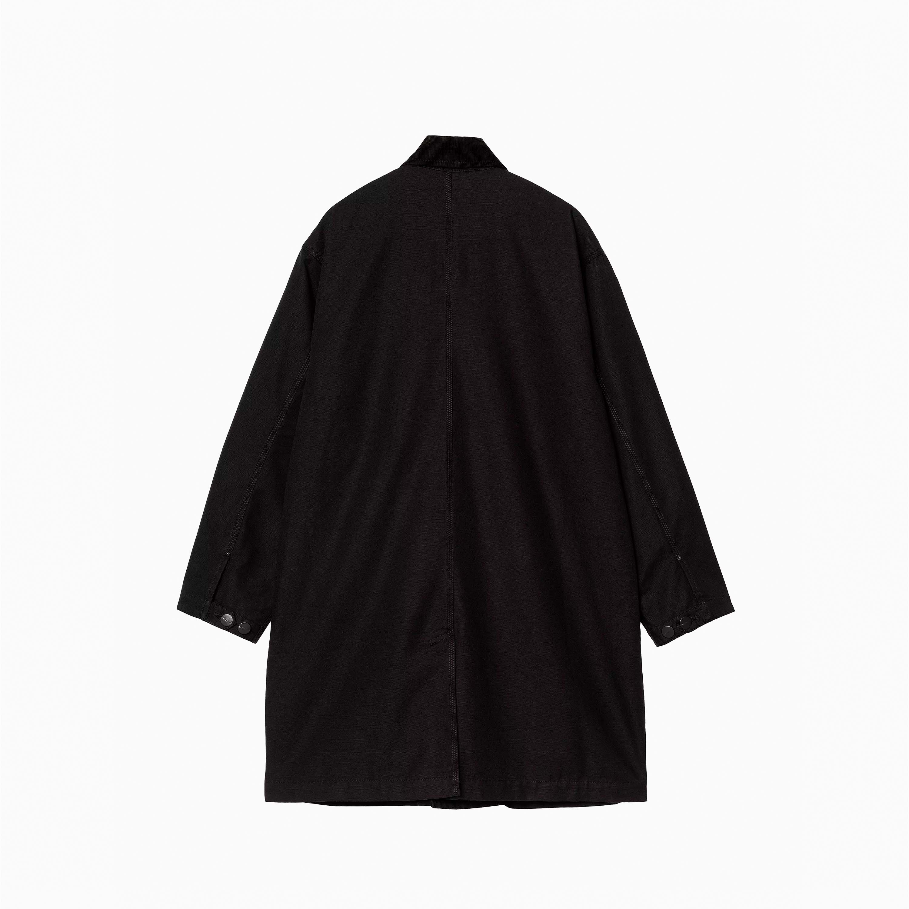 CARHARTT WIP WEBSTER COAT BLACK RINSED I035618-00E