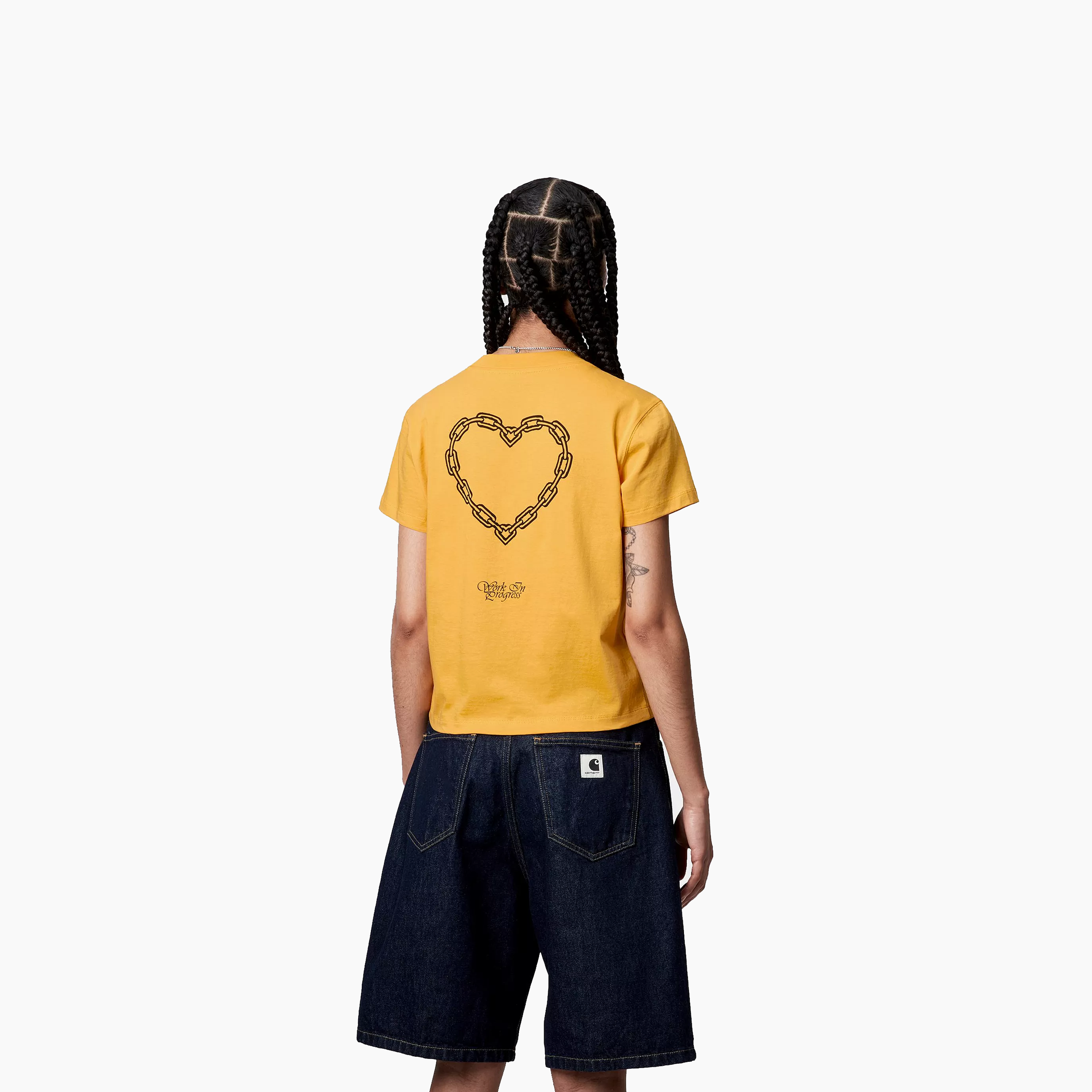 CARHARTT WIP W' T-SHIRT CHAÎNÉE QUINCE & NOIR - I034693