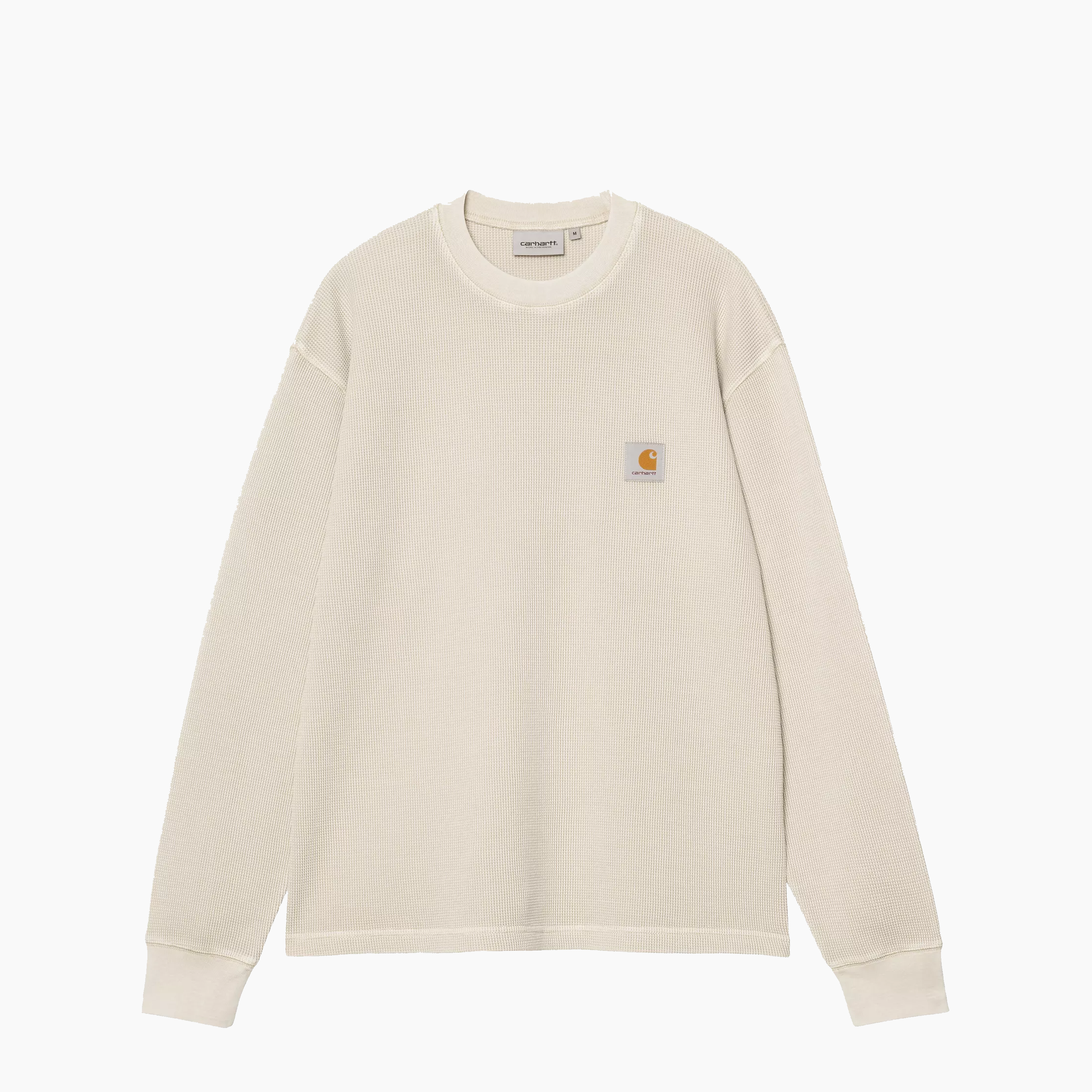 CARHARTT WIP LS WAFFLE T-SHIRT FLEU DE SEL GARGEMENT DYED I035304-2LP