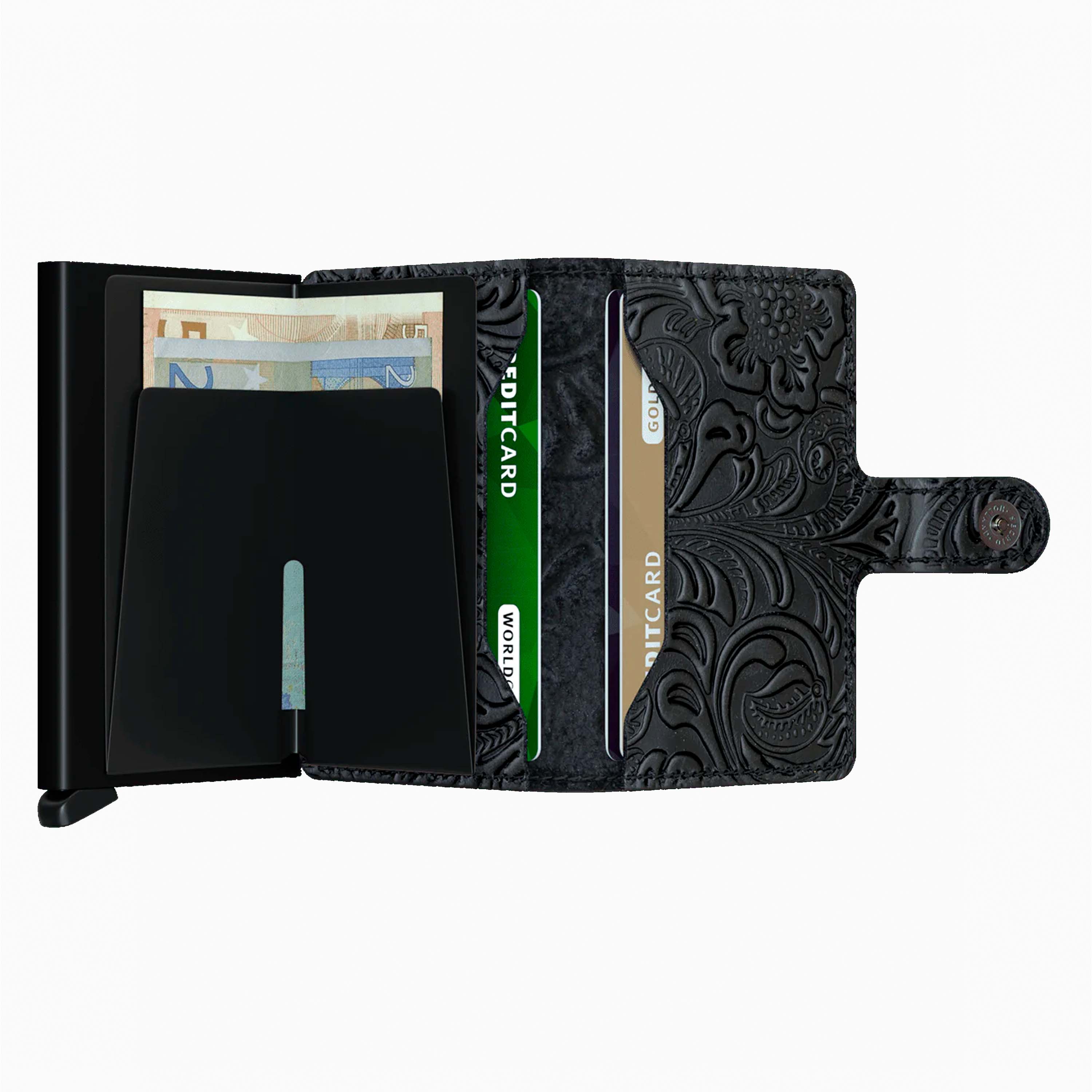SECRID MINIWALLET ORNAMENT BLACK MOR-BLACK