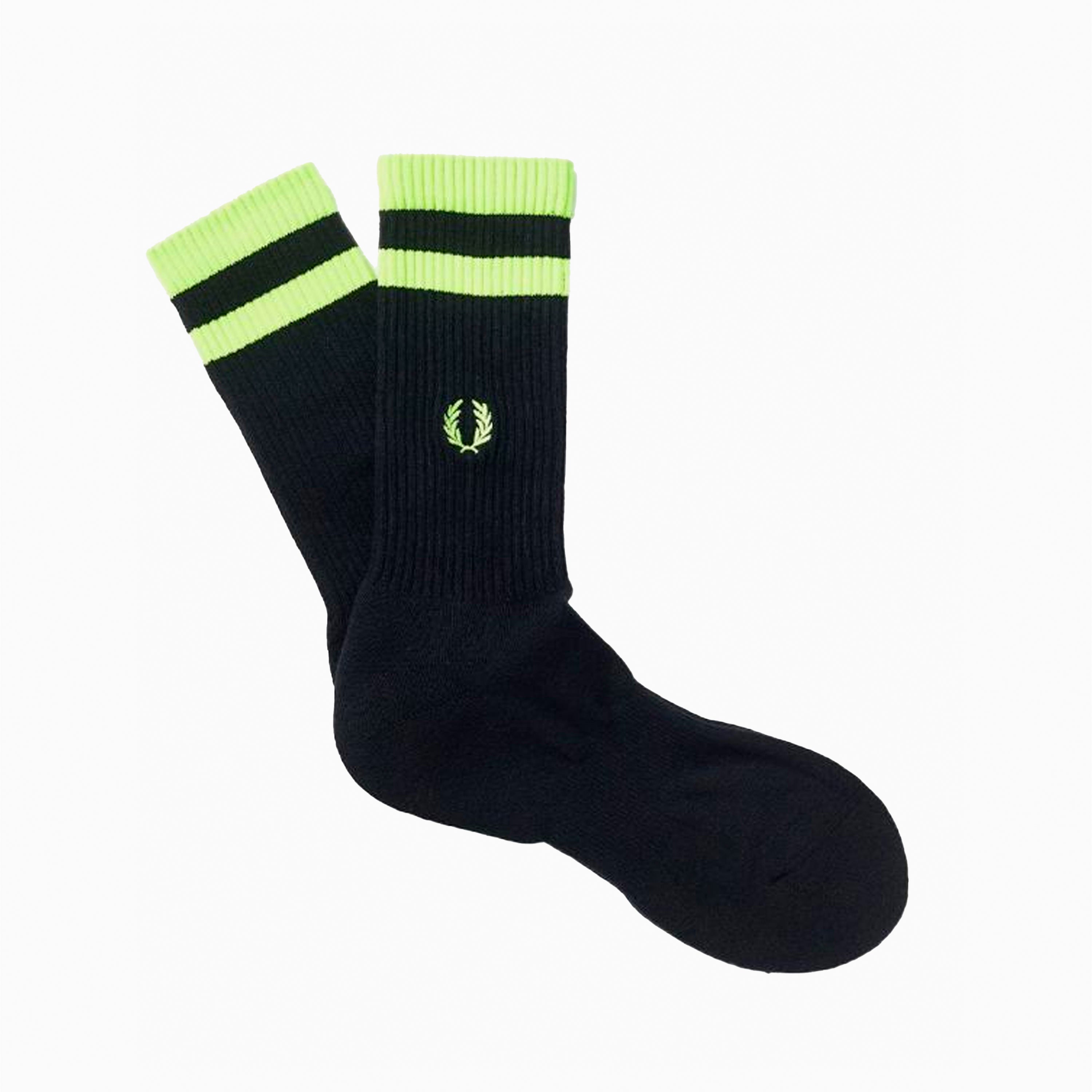 FRED PERRY BASIC SOCKS LIME BLACK