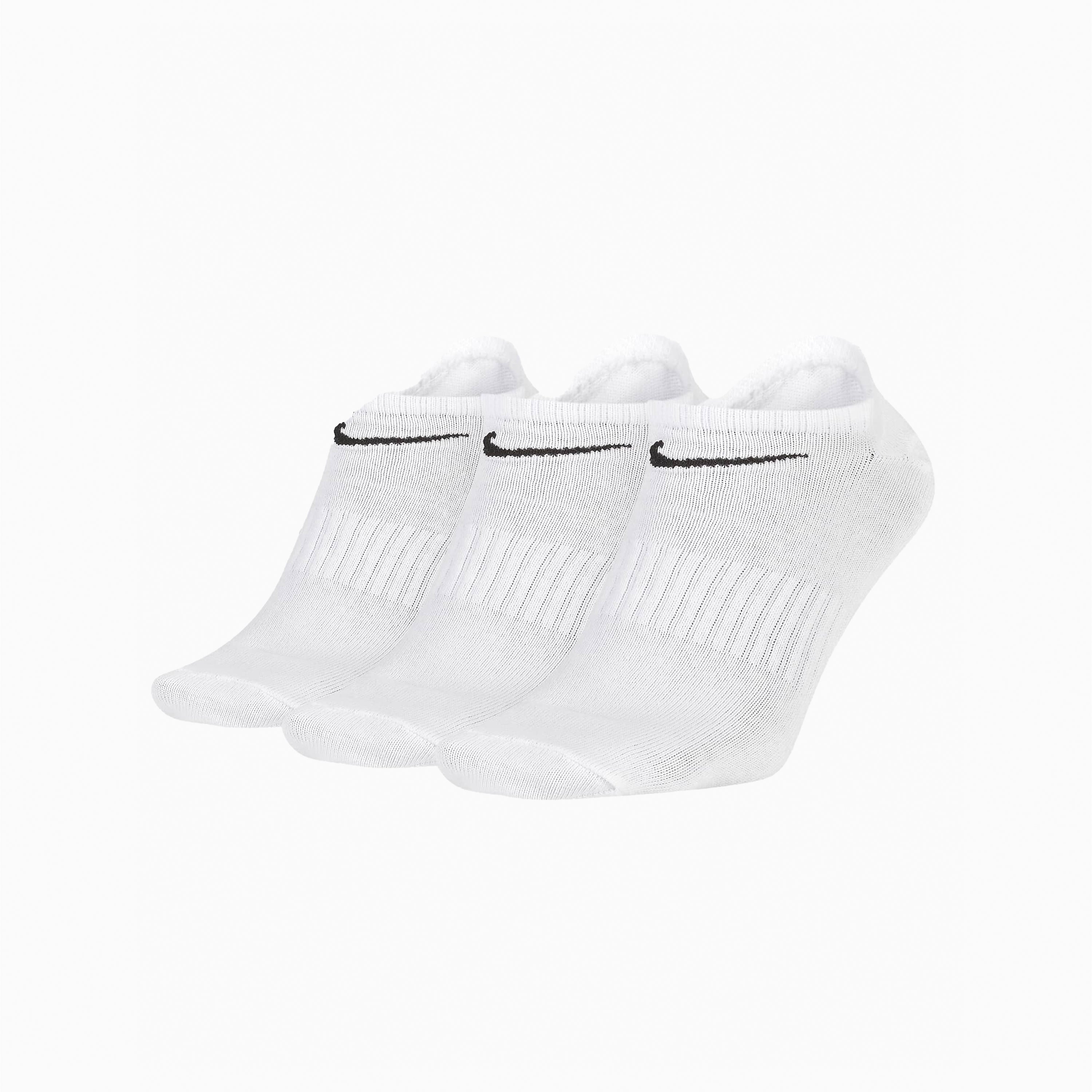 NIKE EVERYDAY LIGHTWEIGHT NO SHOW 3 PACK SOCKS WHITE - SX7678