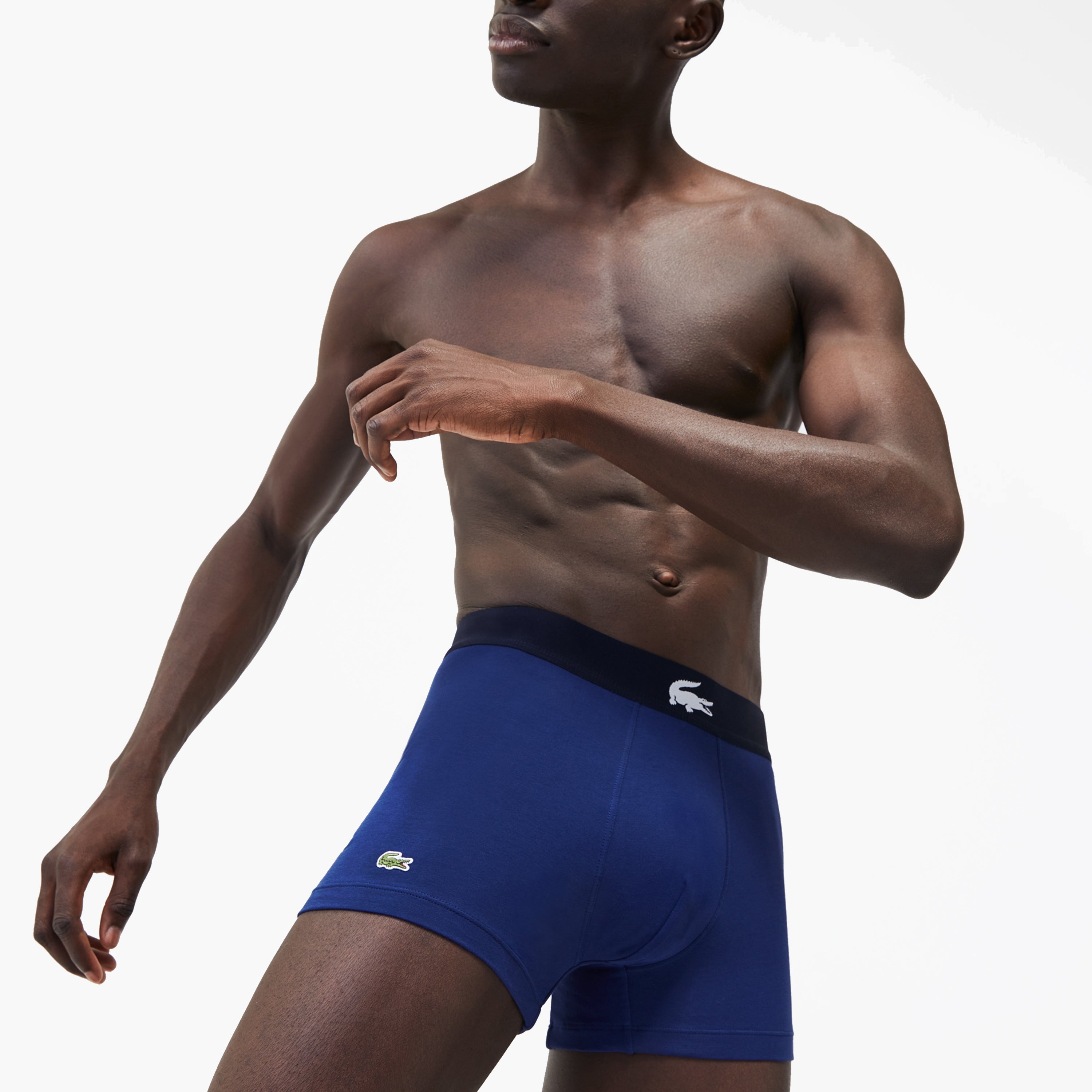 LACOSTE TRUNK 3 PACKS UNDERWEAR NAVY BLUE / WHITE - 5H1774