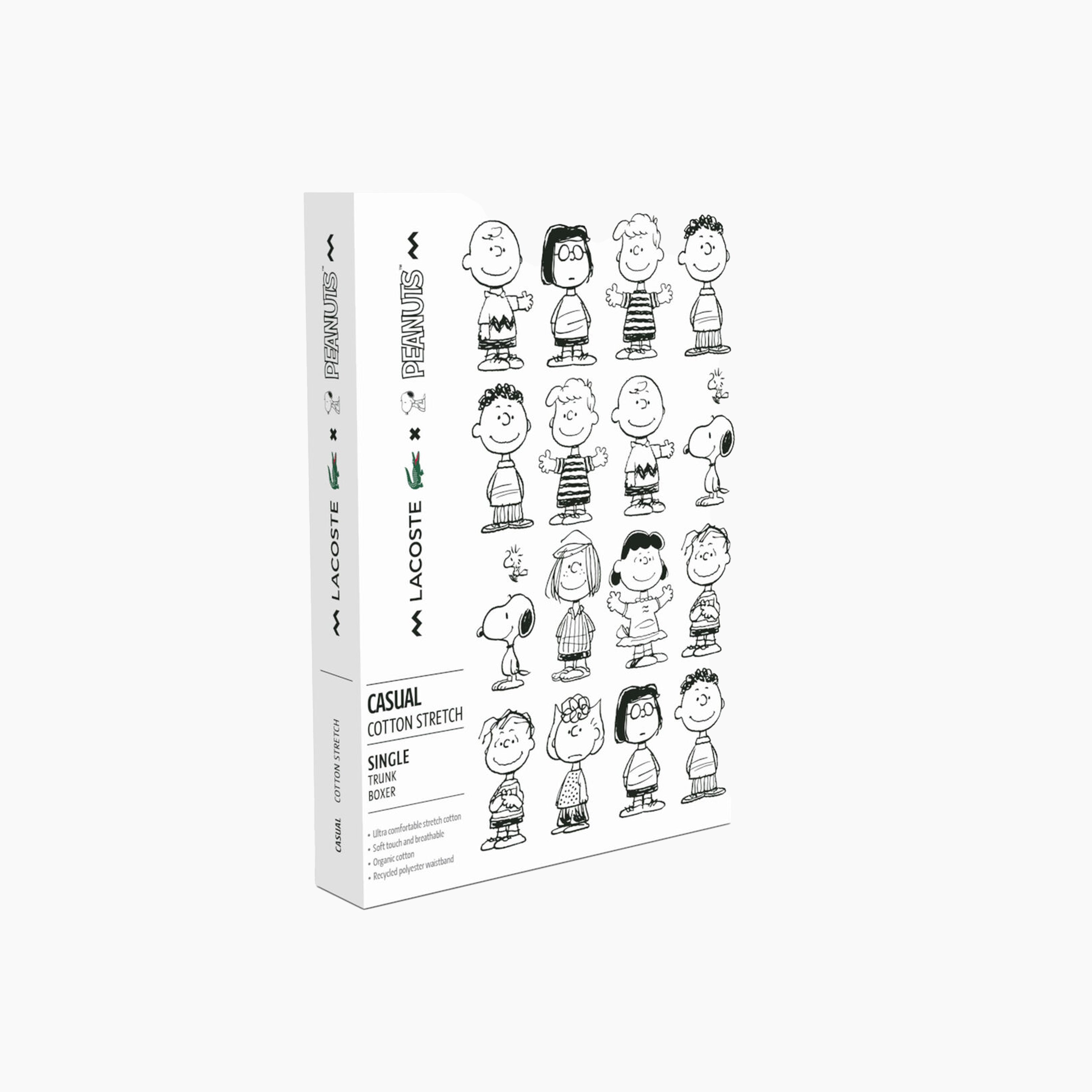 LACOSTE X PEANUTS PRINT ORGANIC BOXER GRAY - 5H7604