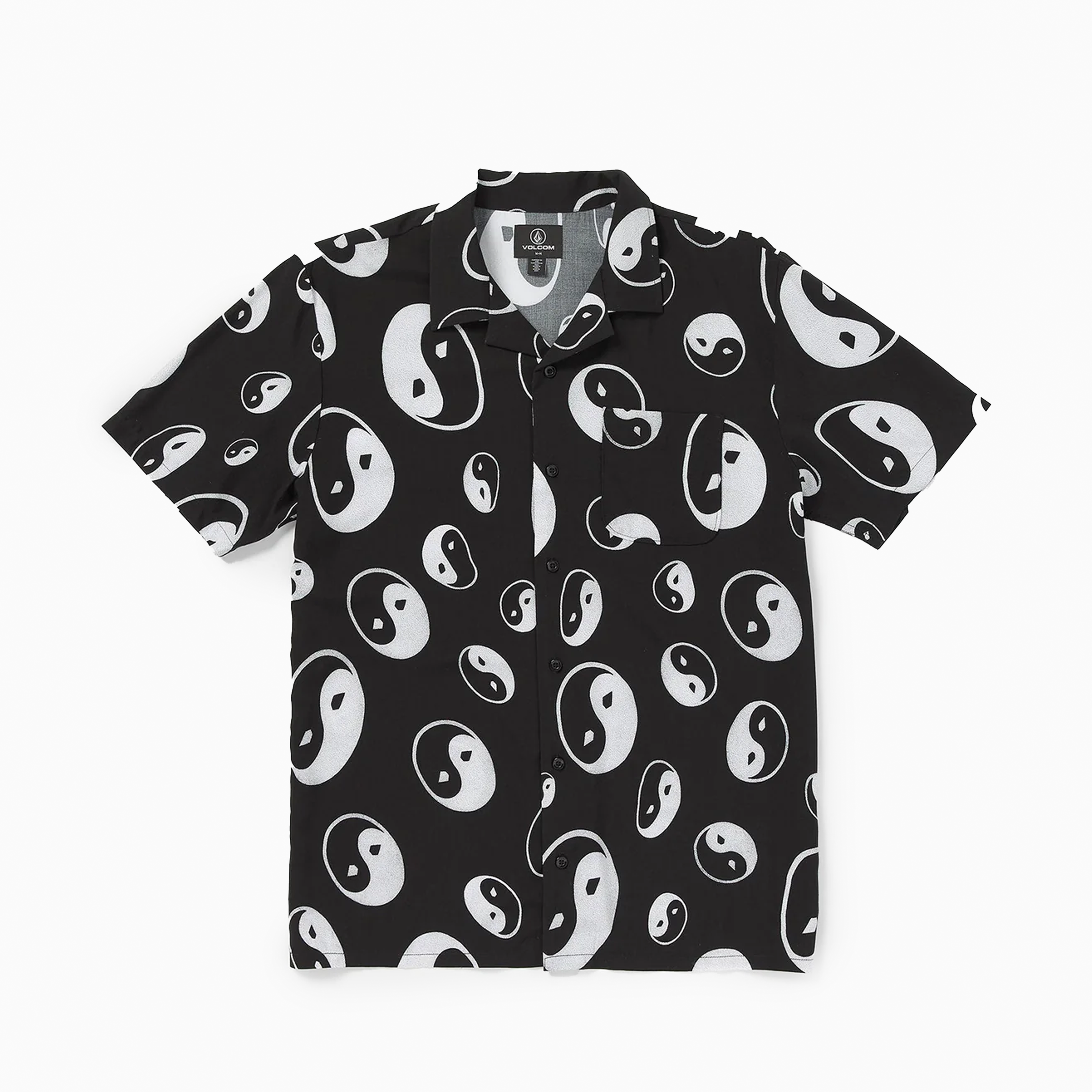 CAMICIA VOLCOM PURESTONE SS NERA E BIANCA - A0422400