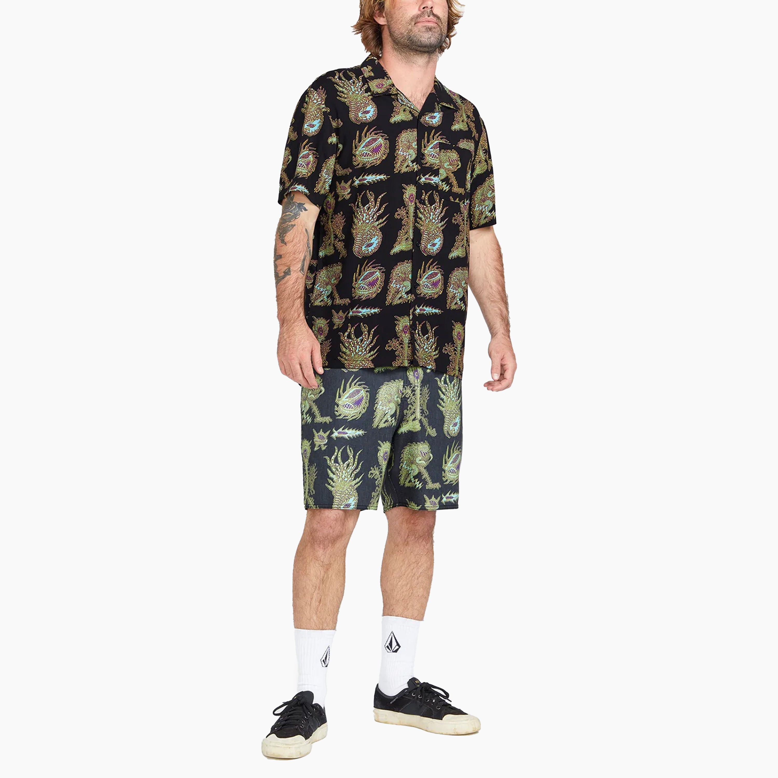 CAMICIA TETSUNORI DELL'ARTISTA IN EVIDENZA VOLCOM NERA - A0412409