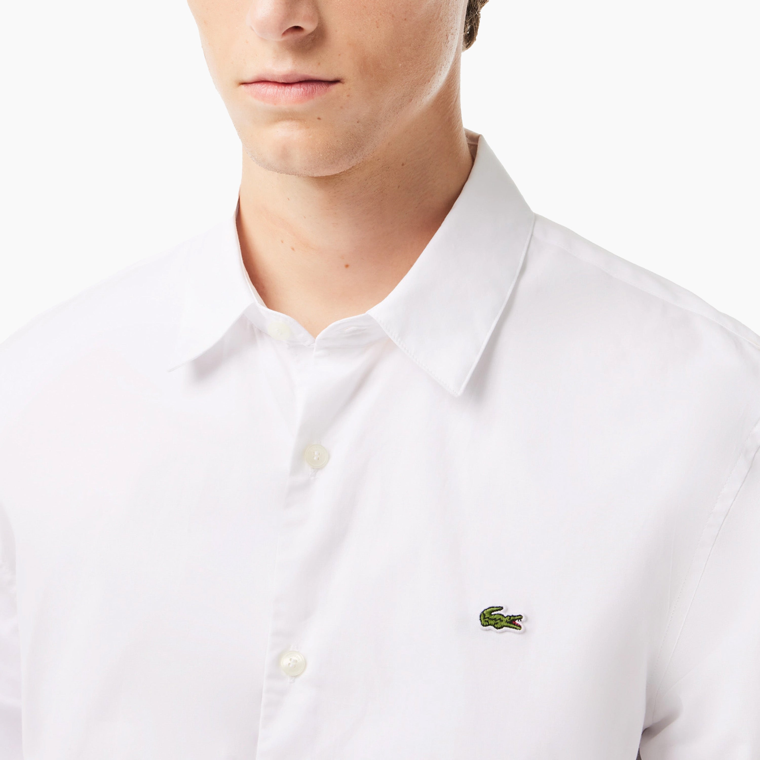 LACOSTE SLIM FIT SHIRT STRETCH BAUMWOLLE WEISS - CH5620