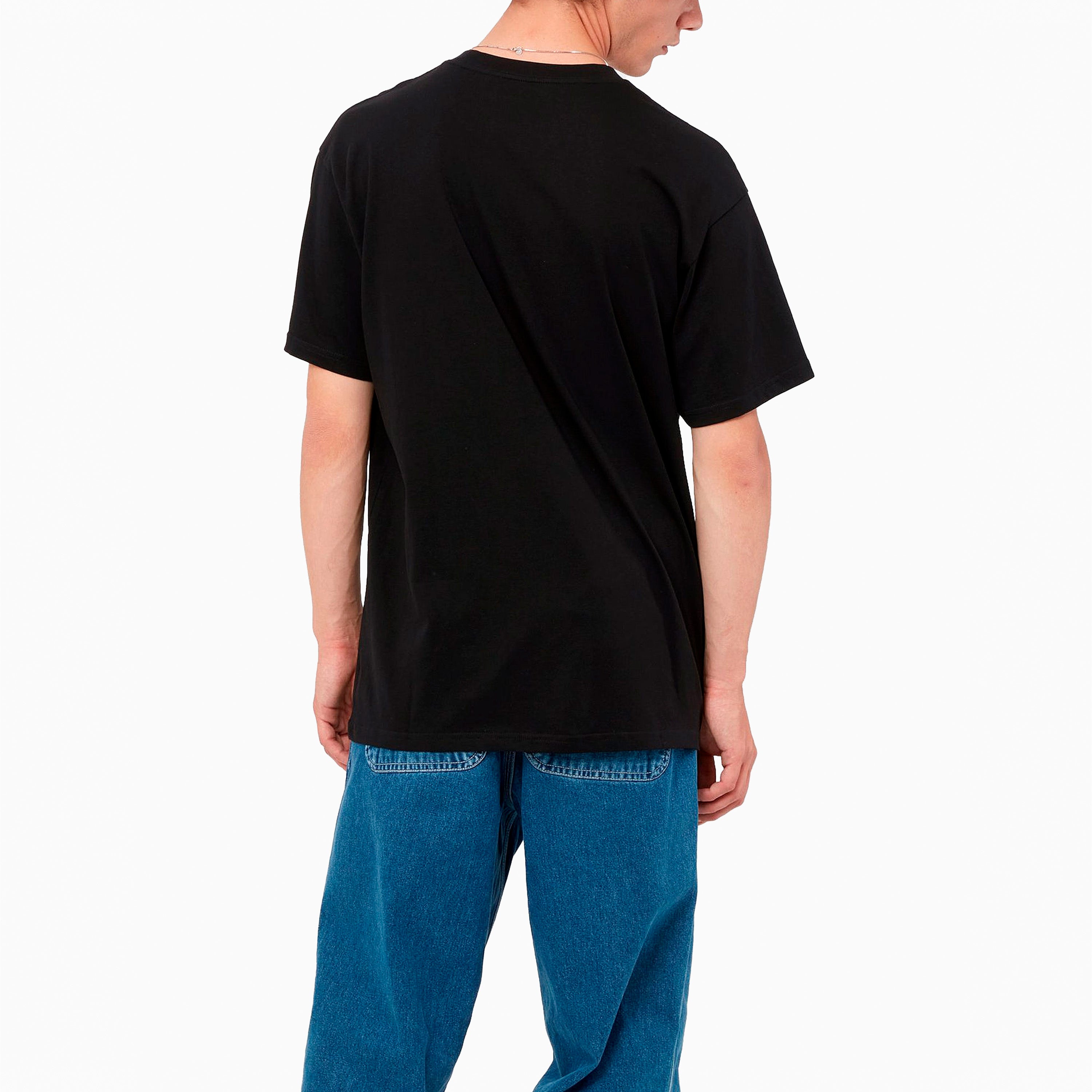 CARHARTT WIP SCRIPT EMBROIDERY T-SHIRT BLACK & WHITE - I030435