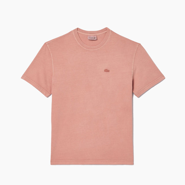 LACOSTE NATURAL DYED JERSEY T-SHIRT PINK - TH8312