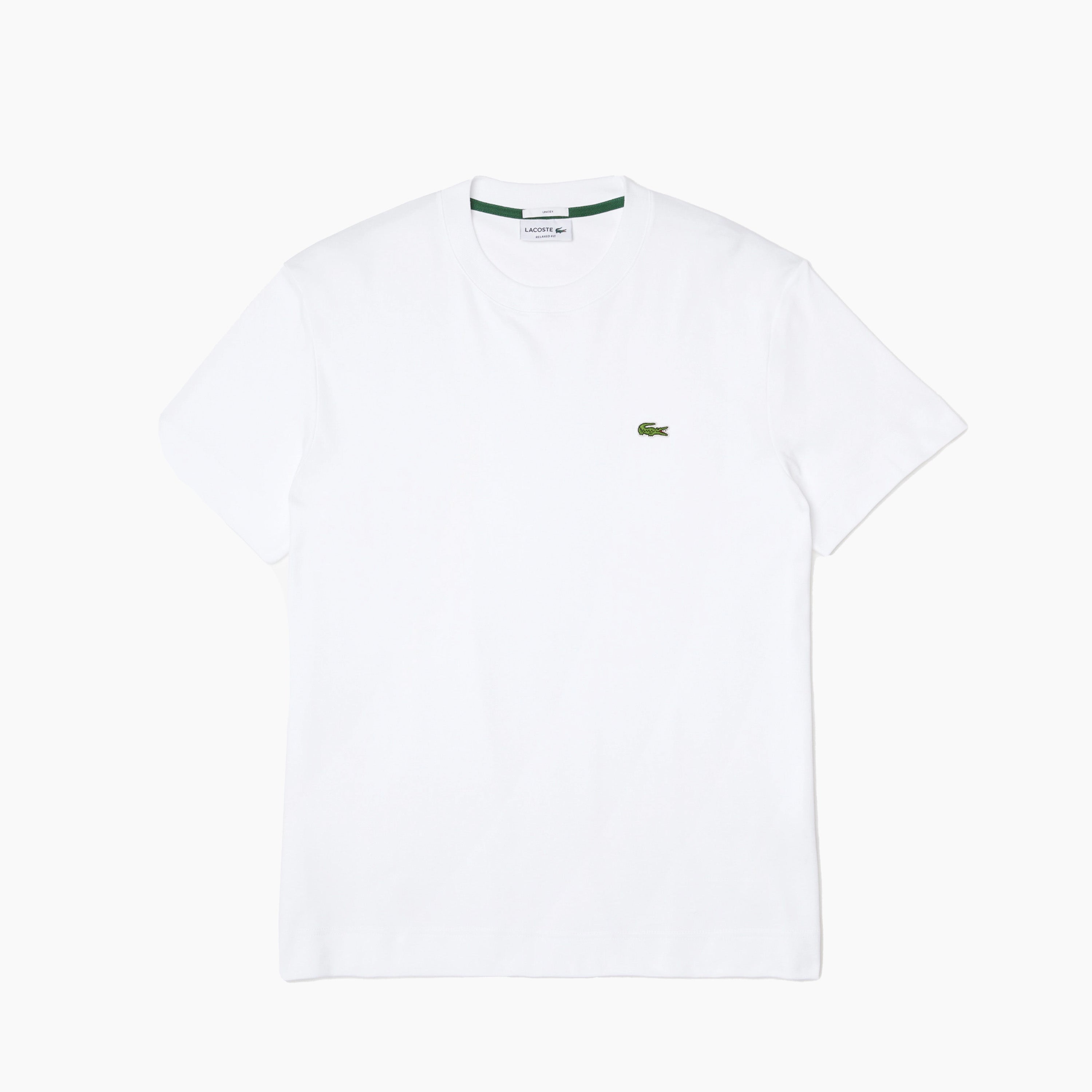 LACOSTE T-SHIRT ROUND NECK FULL WHITE - TH1708