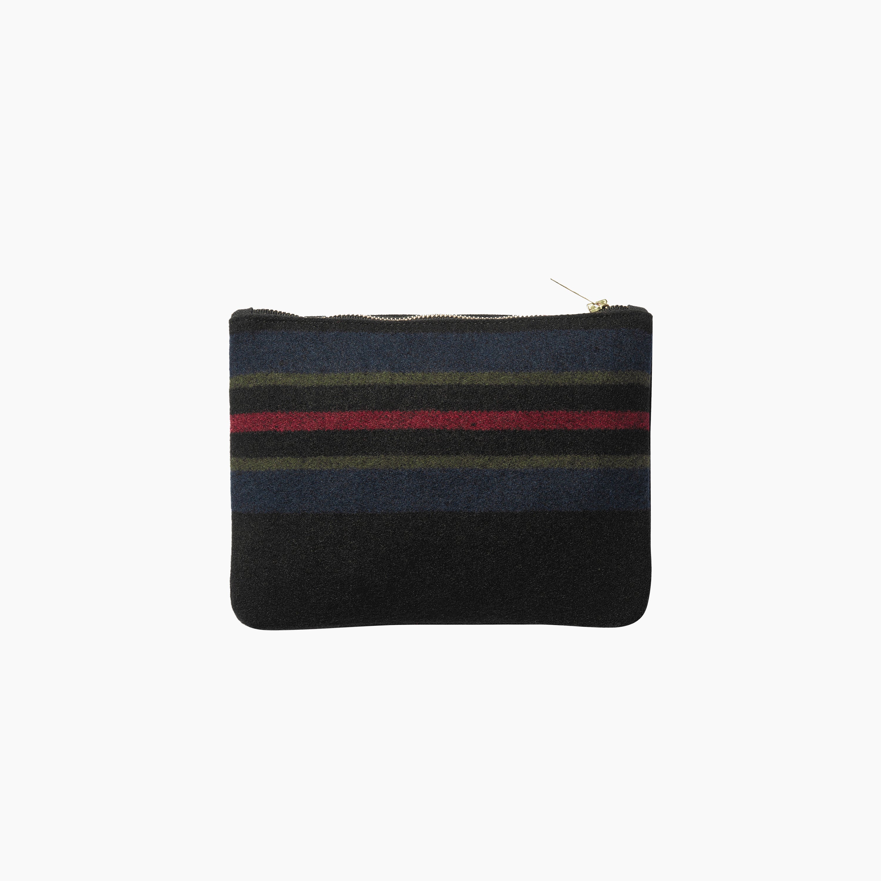 CARHARTT WIP OREGON ZIP WALLET STARCO STRIPE BLACK - I032485