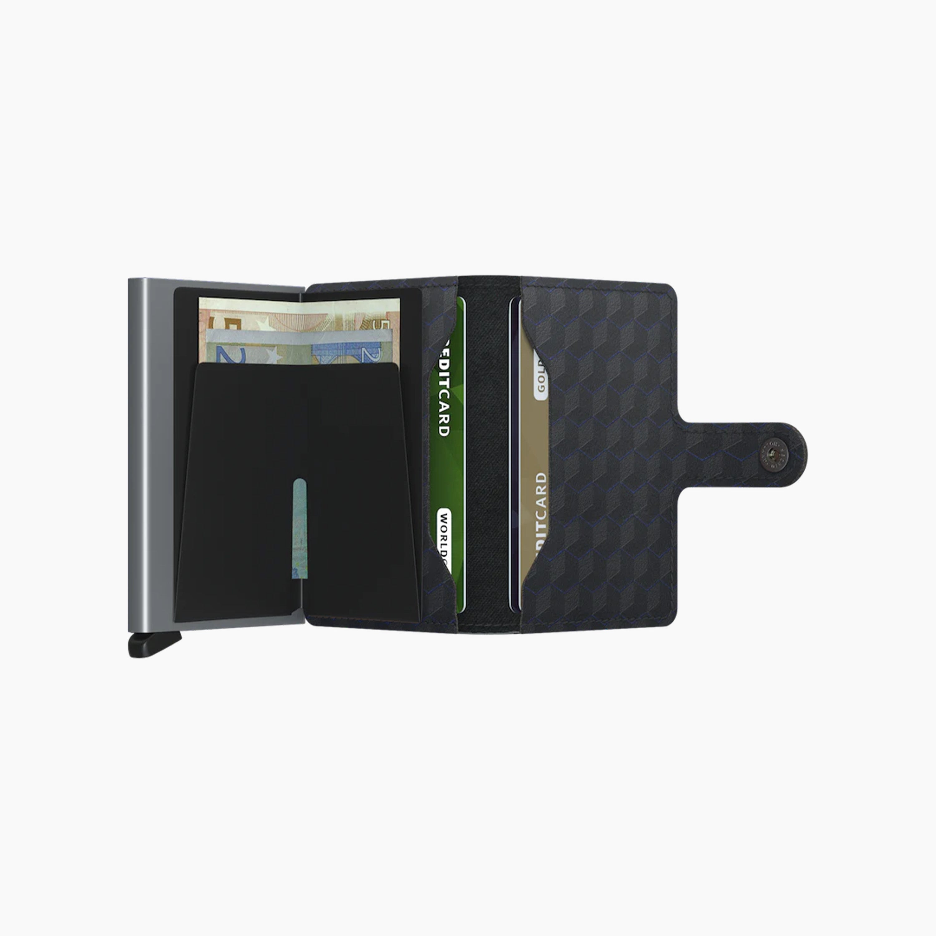 SECRID MINIWALLET CUBIC OPTIQUE NOIR TITANE