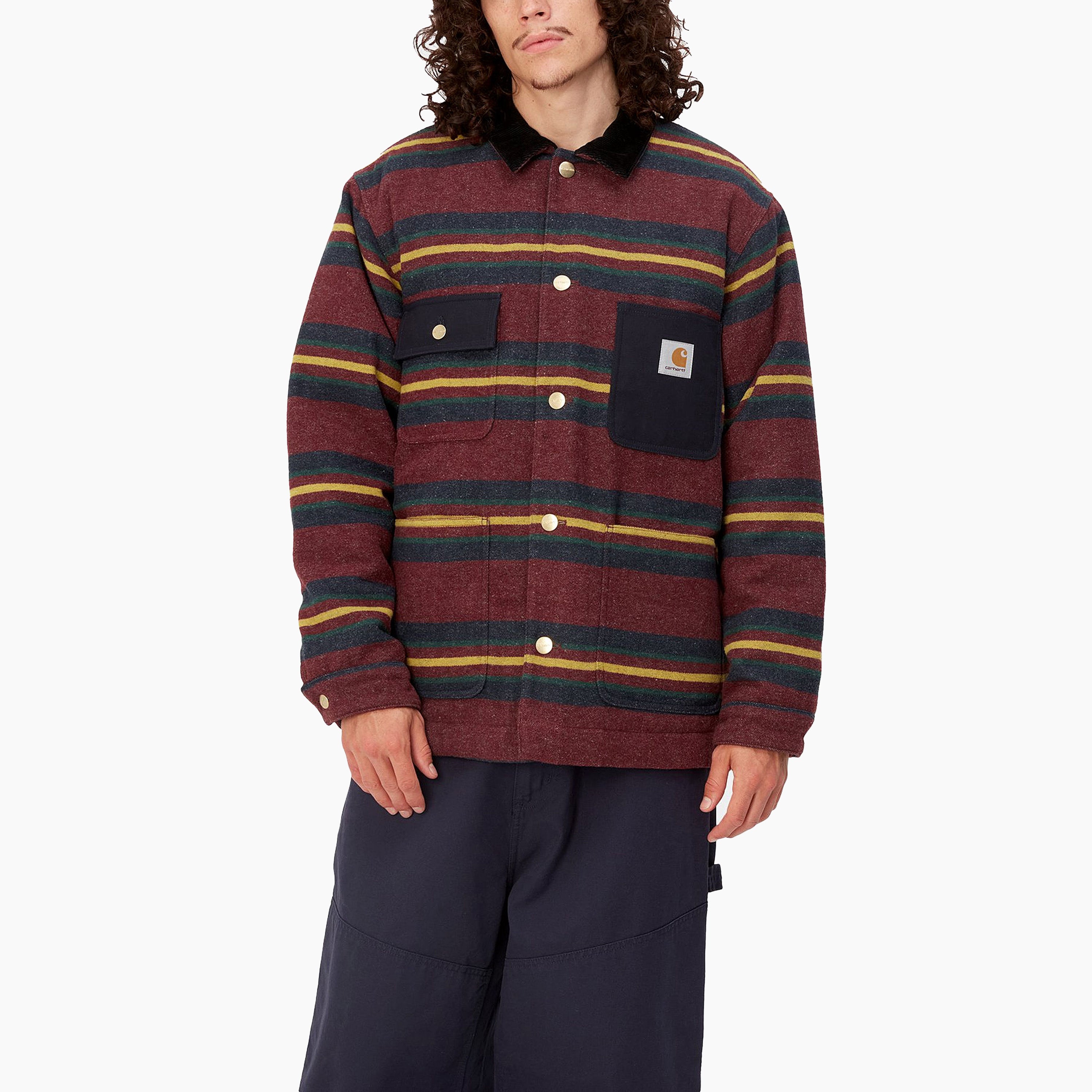 CARHARTT WIP OREGON JACKET STARCO STRIPE & BORDEAUX - I032254