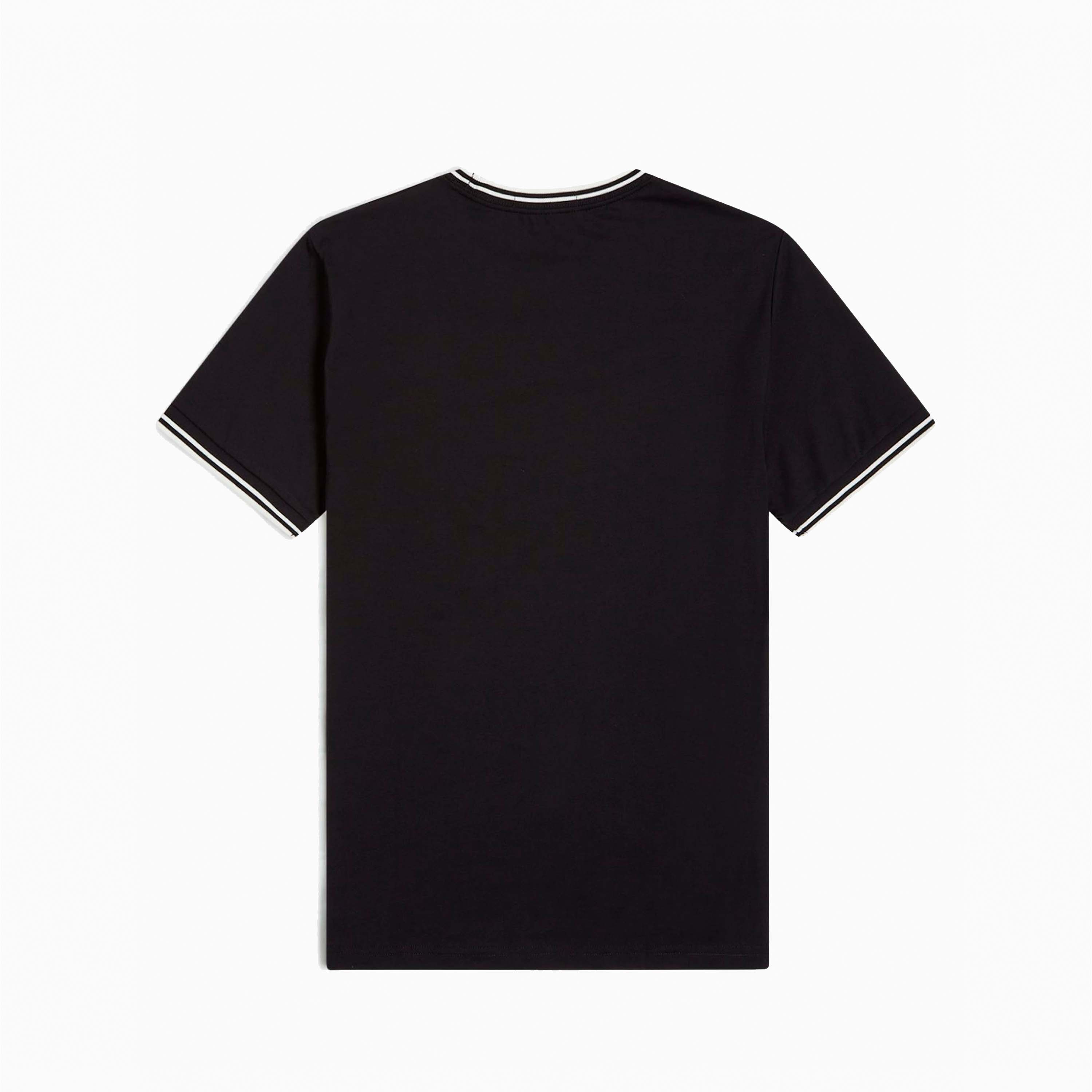 FRED PERRY TWIN TIPPED T-SHIRT BLACK M1588-102